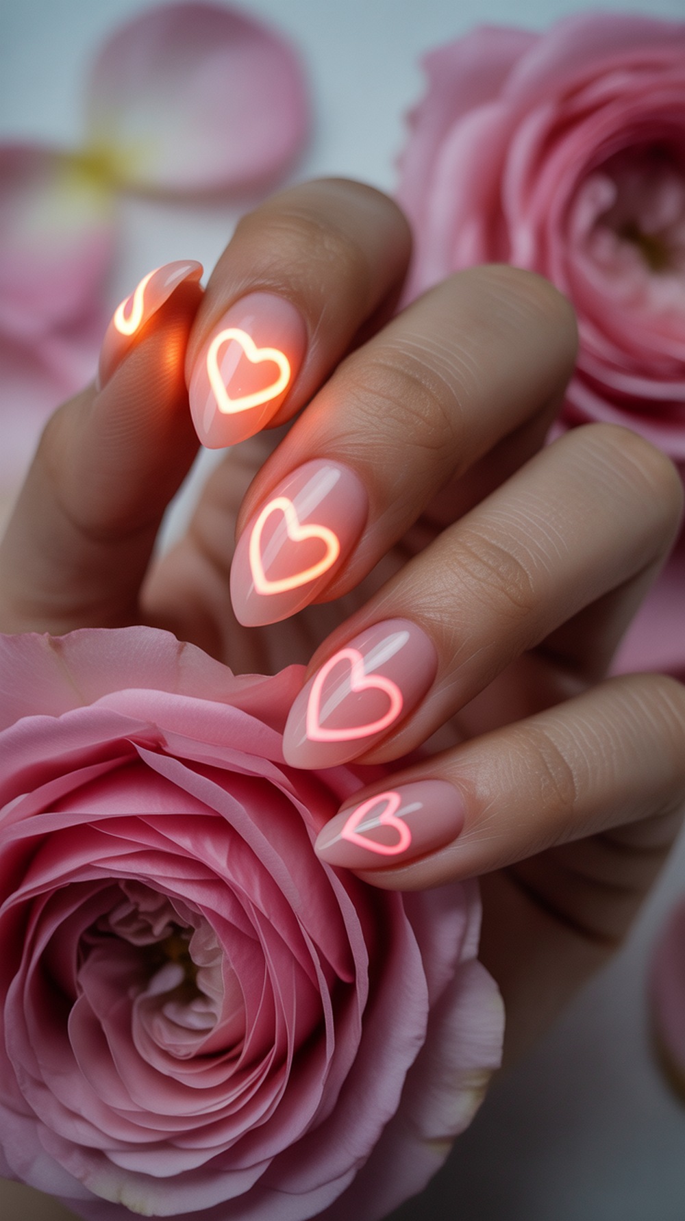 Aura Heart Nails