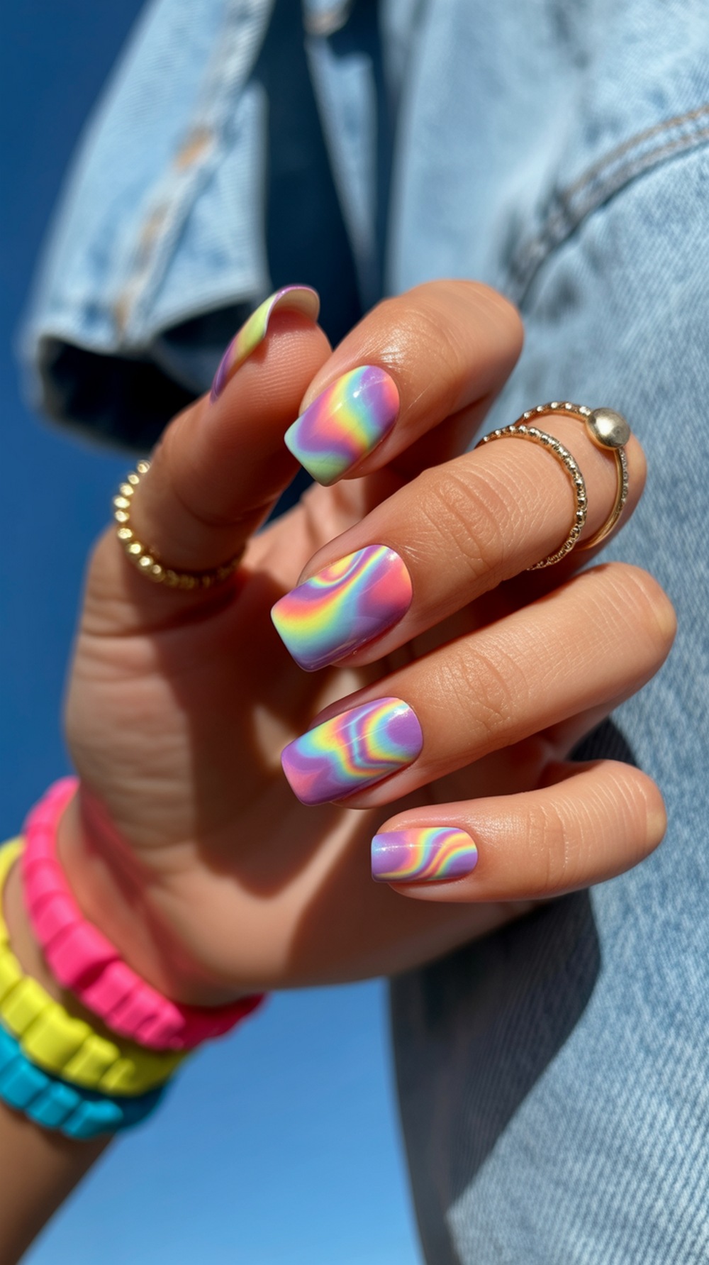 Aura Tie Dye Nails