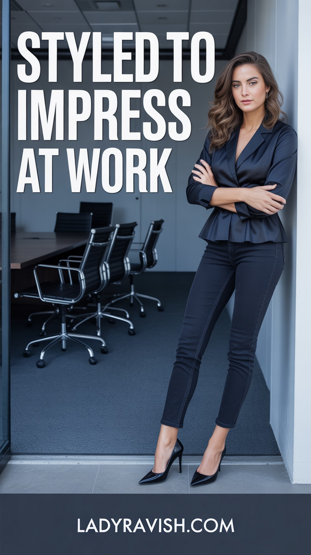 Black Jeans Styled to Impress at Work