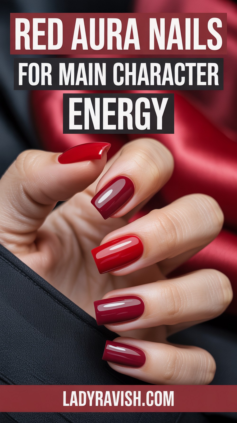 Bold Red Aura Nails for Main Character Energy