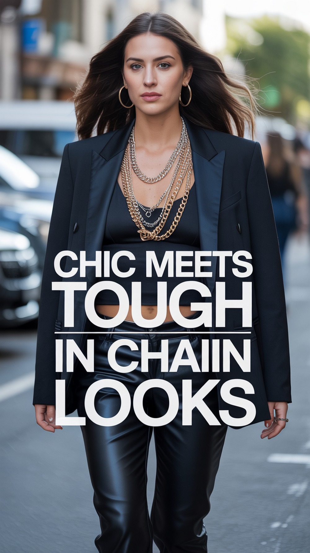Chic Meets Tough in Chain Looks