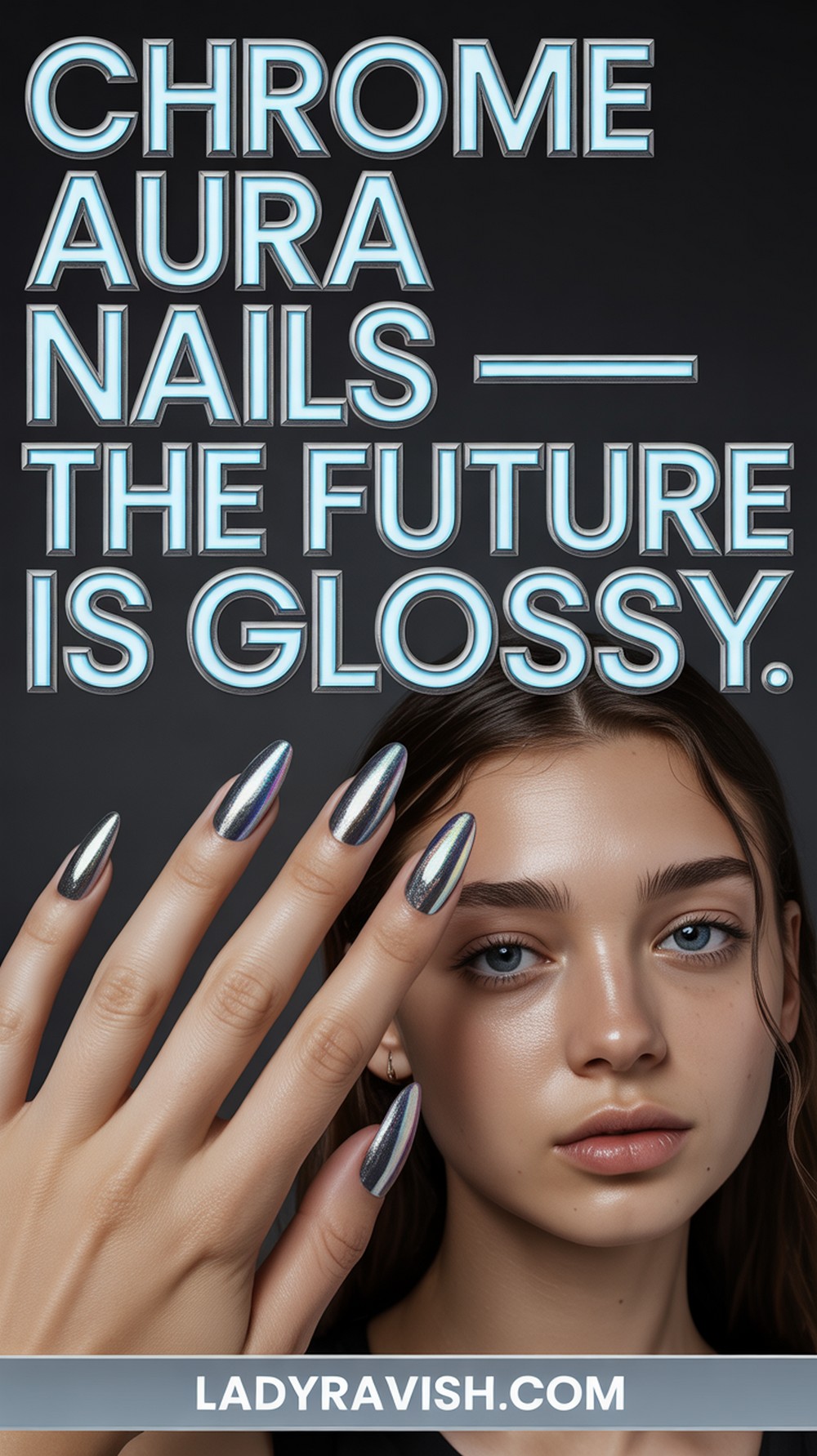 Chrome Aura Nails for a Futuristic Look
