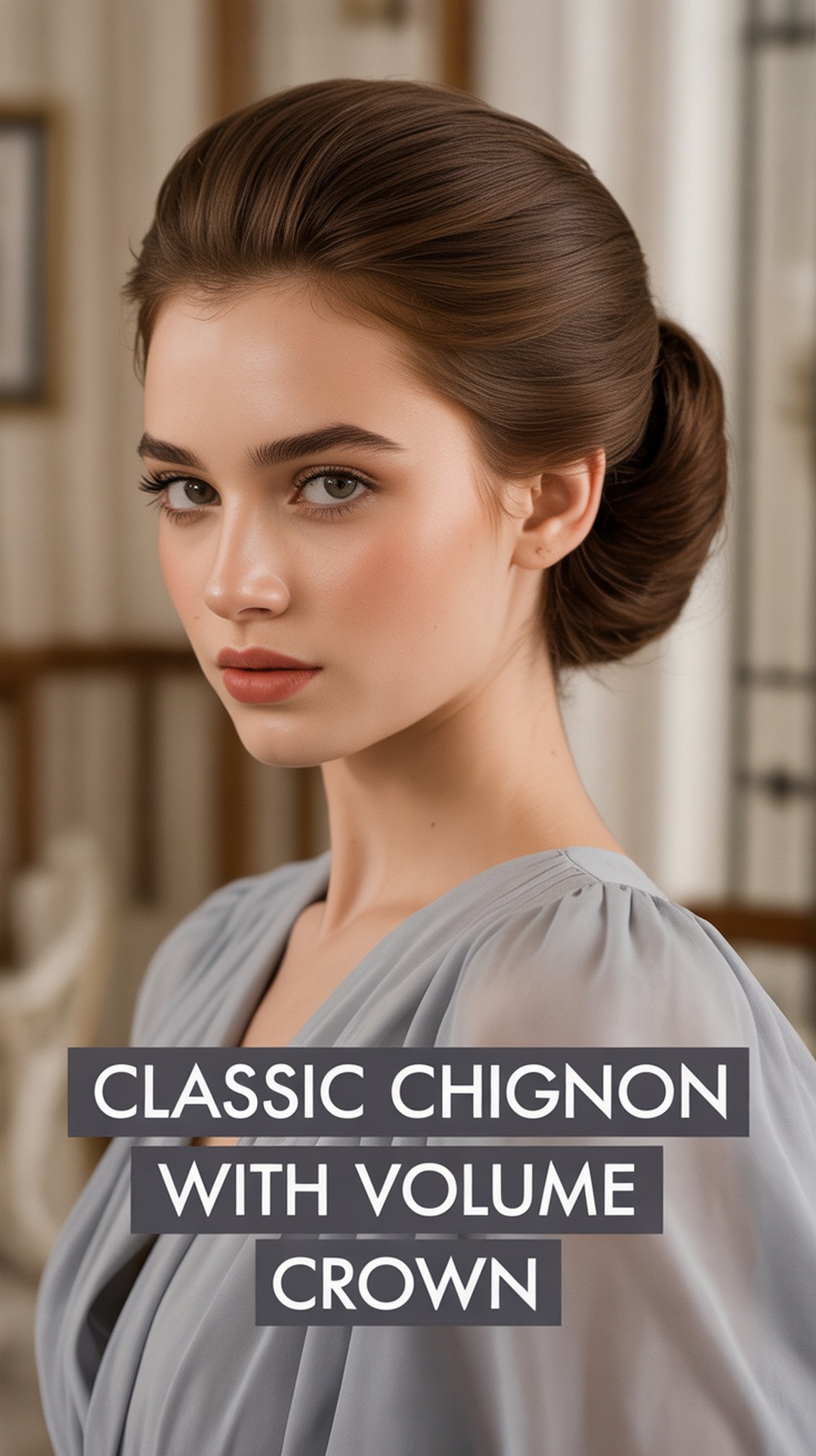 Classic Chignon with Volume Crown