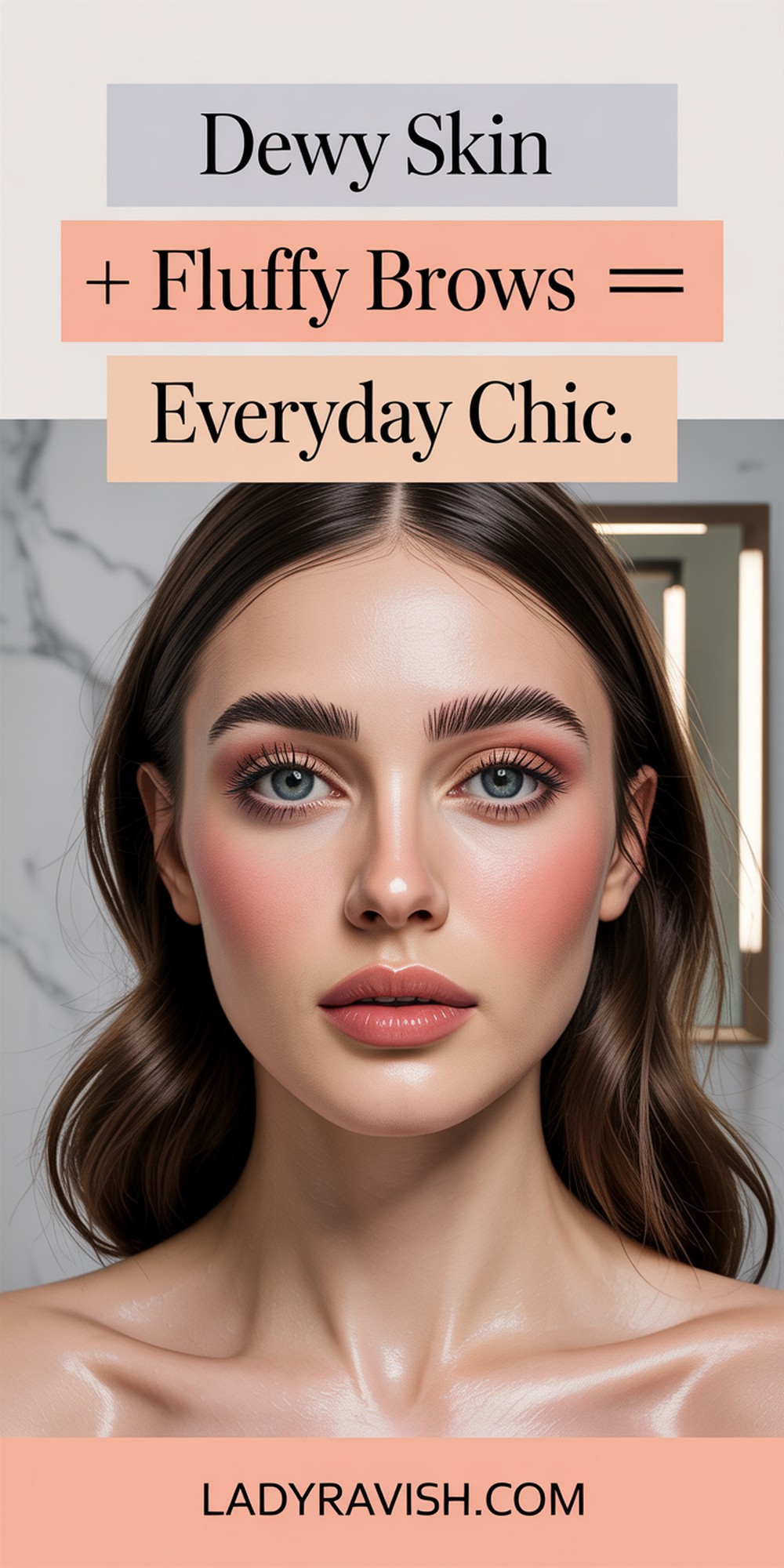 Dewy Skin + Fluffy Brows = Instant Chic