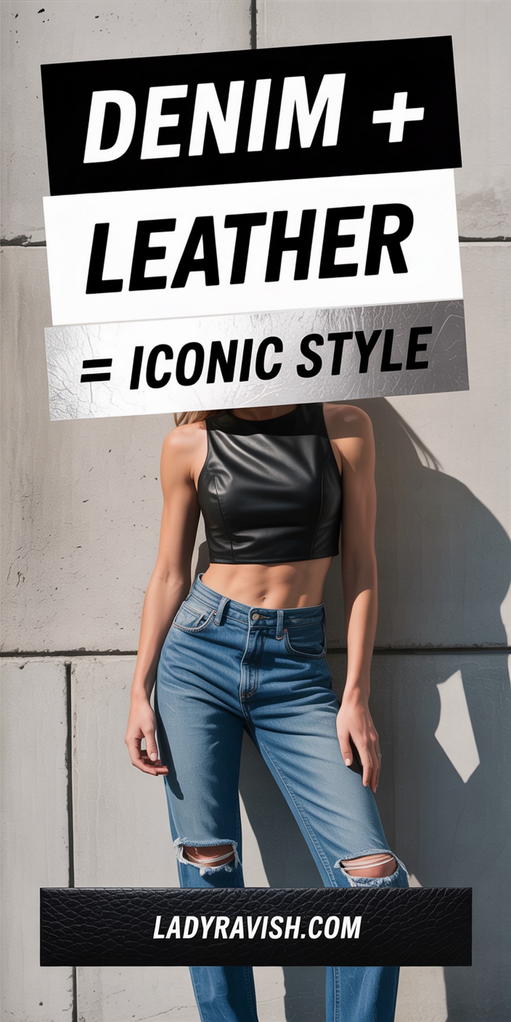 Edgy Denim and Leather Outfit Combos