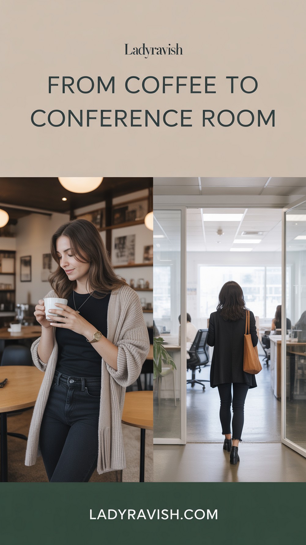 From Coffee to Conference Room in Black Jeans