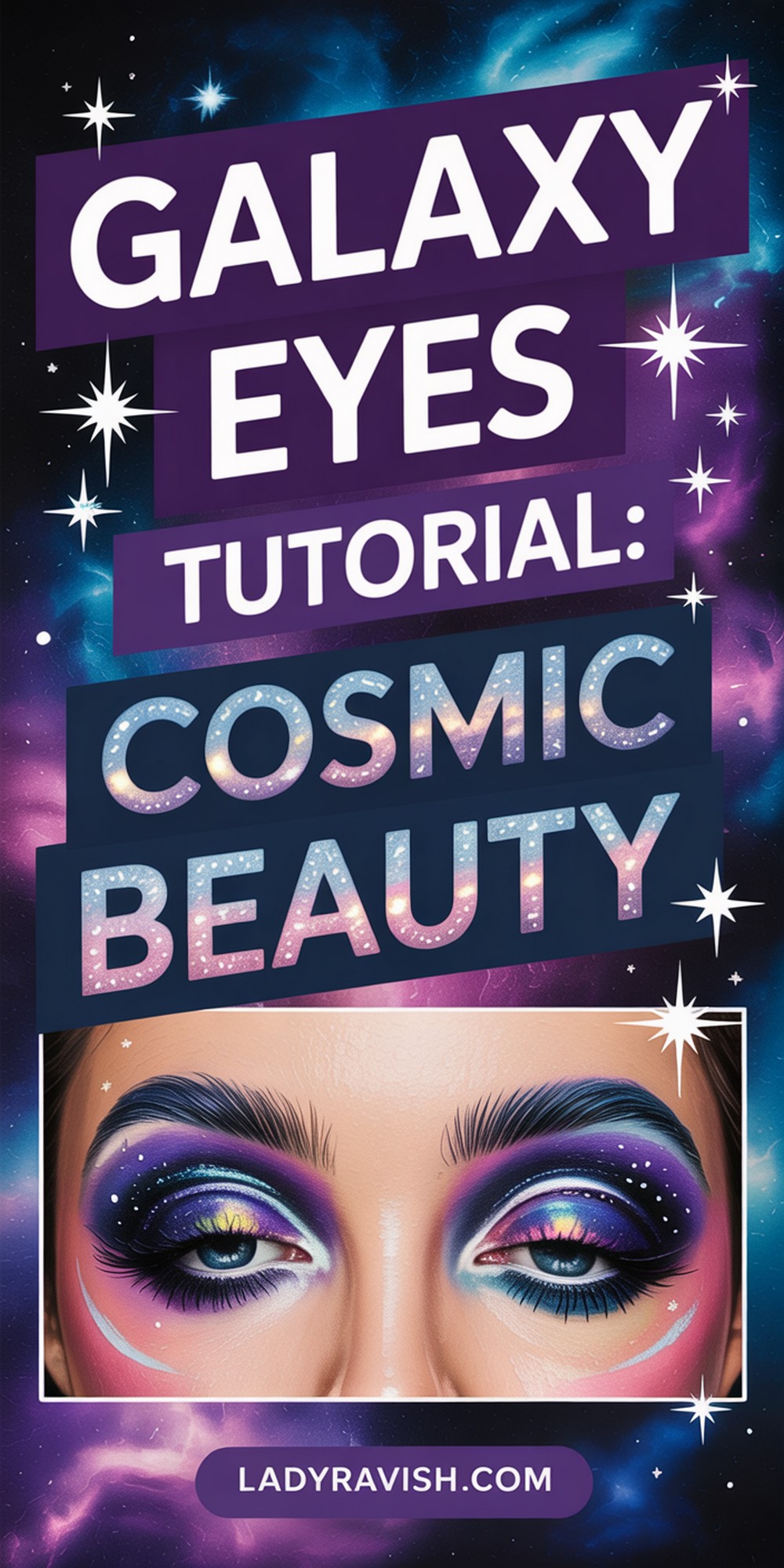 Galaxy Eyes Deep Purples, Blues & Sparkle