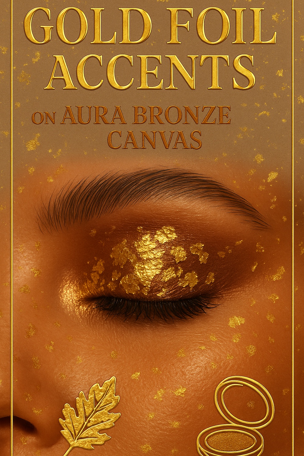 Gilded Gold Foil Accents on Oura Bronze Canvas