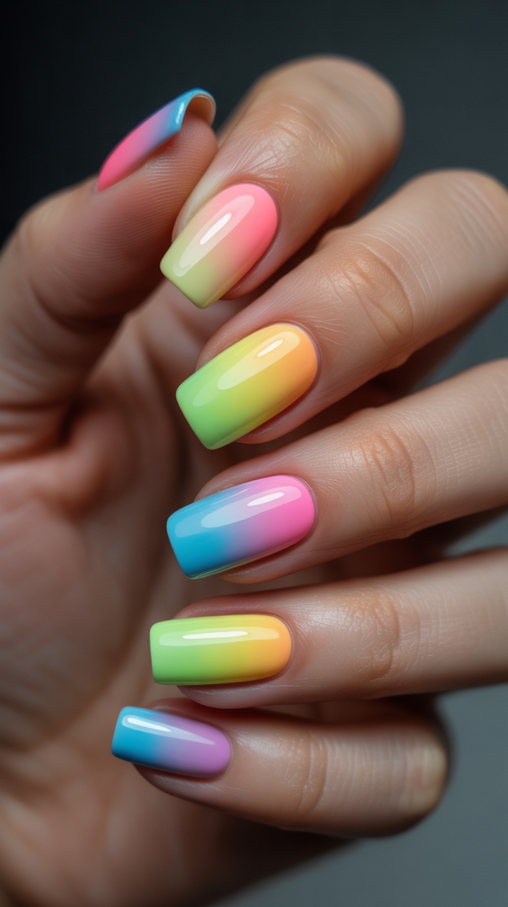 Glossy Aura Nails