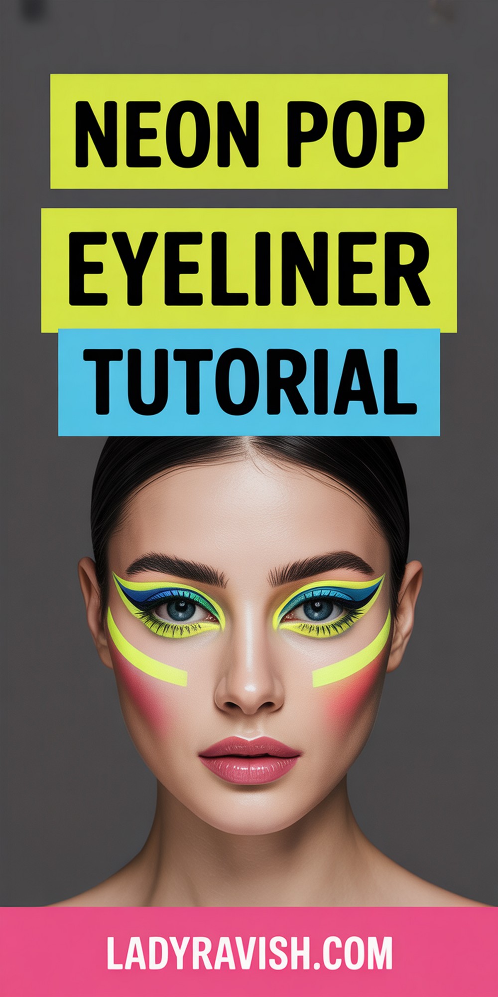 Neon Pop Electric Eyeliner Statement