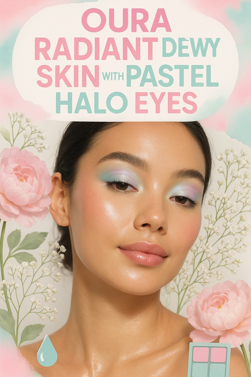 Oura Radiant Dewy Skin with Pastel Halo Eyes
