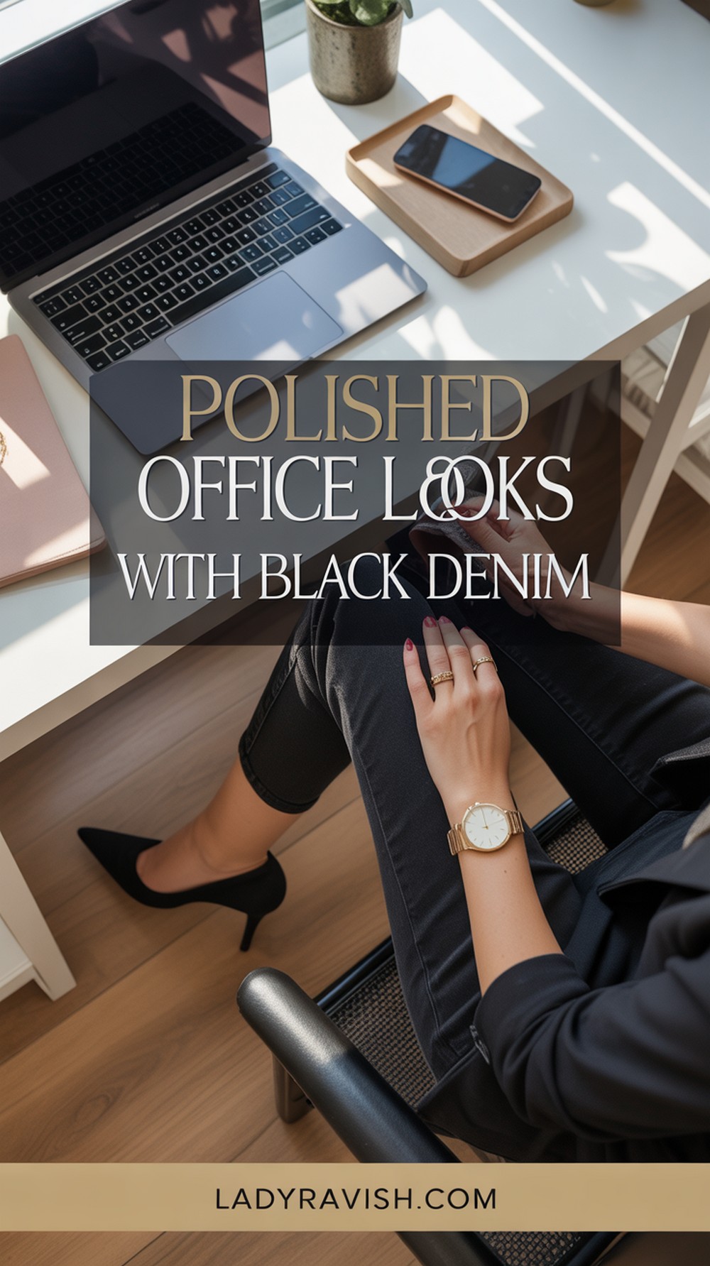 Polished Office Looks Using Your Favorite Black Denim