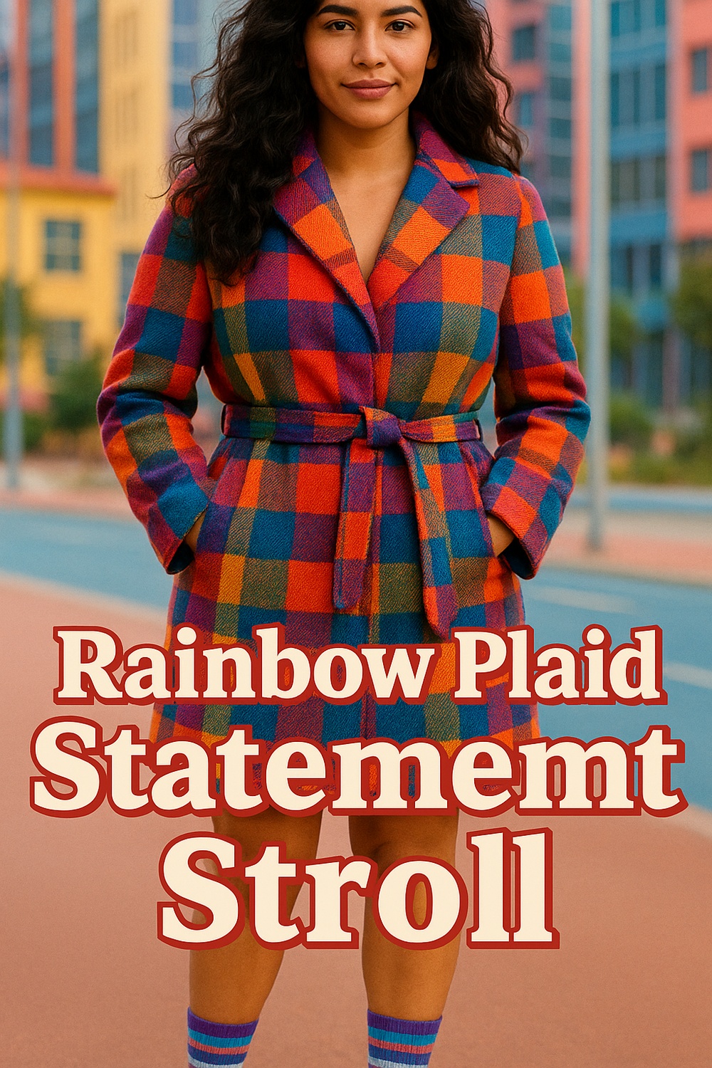 Rainbow Plaid Statement Stroll