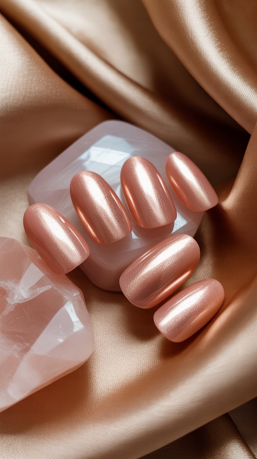 Rose Gold Aura Nails