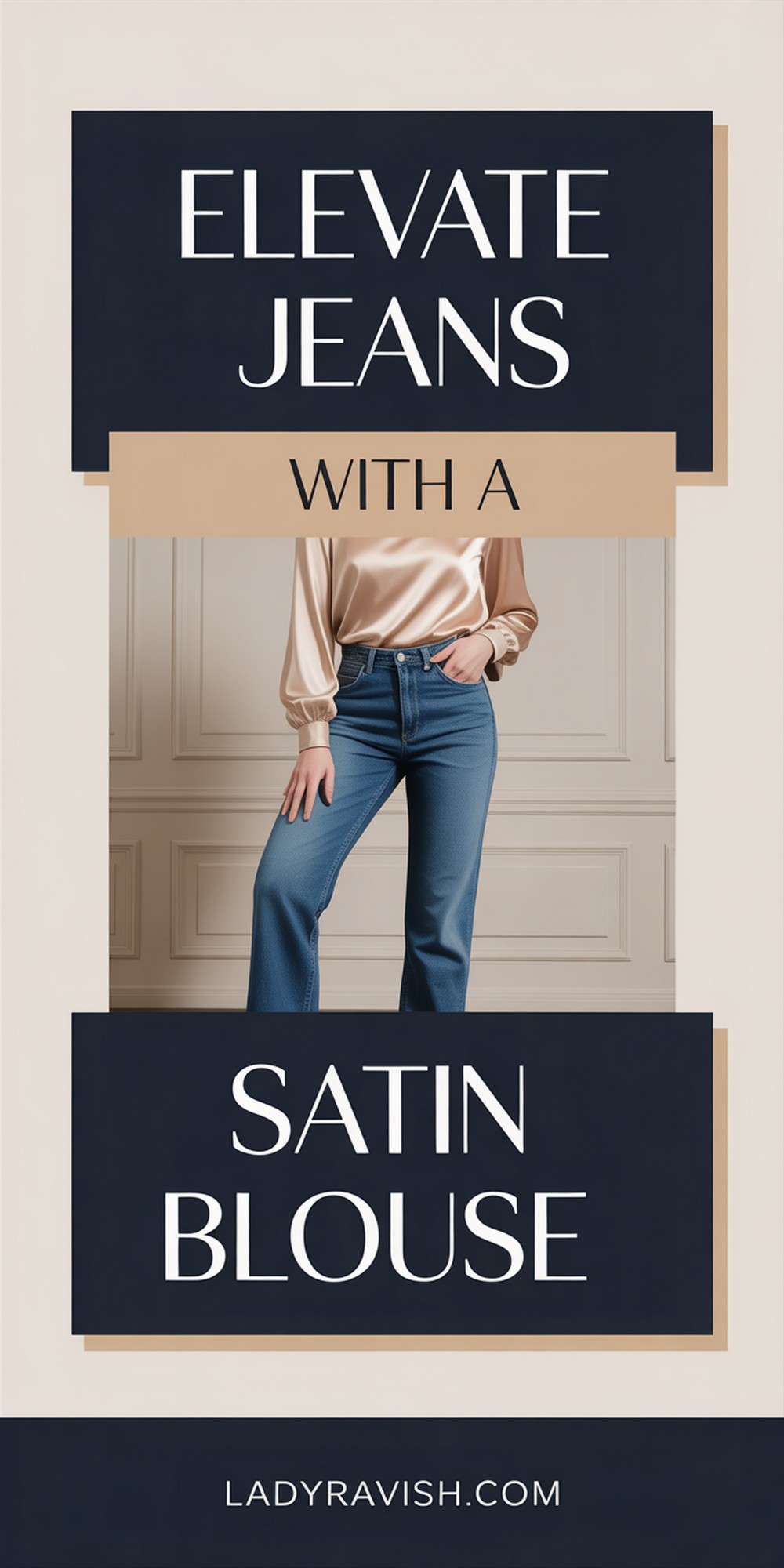 Satin Blouse + Jeans