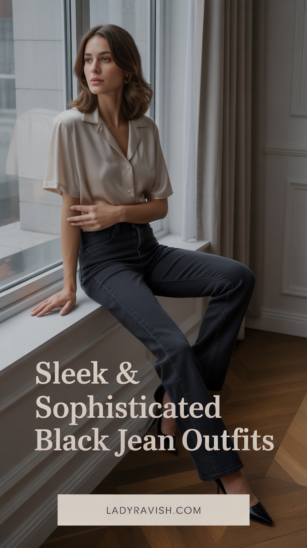 Sleek & Sophisticated Black Jean Outfits for Work