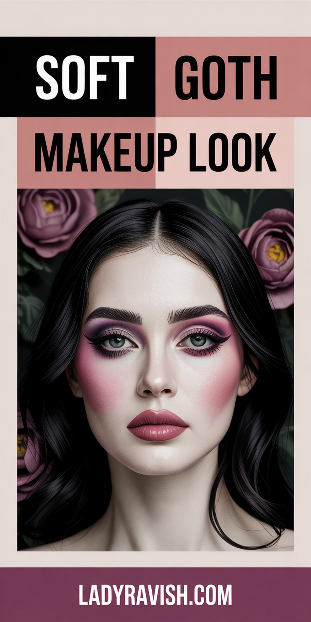 Soft Goth Smudged Liner Meets Rosy Cheeks