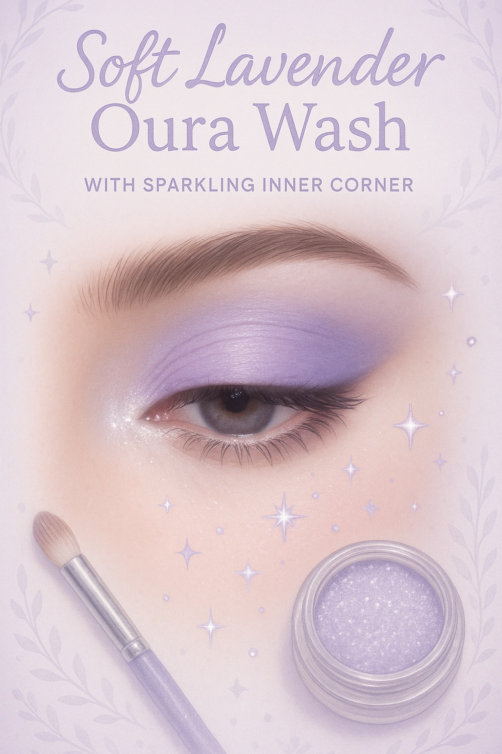 Soft Lavender Oura Wash with Sparkling Inner Corner