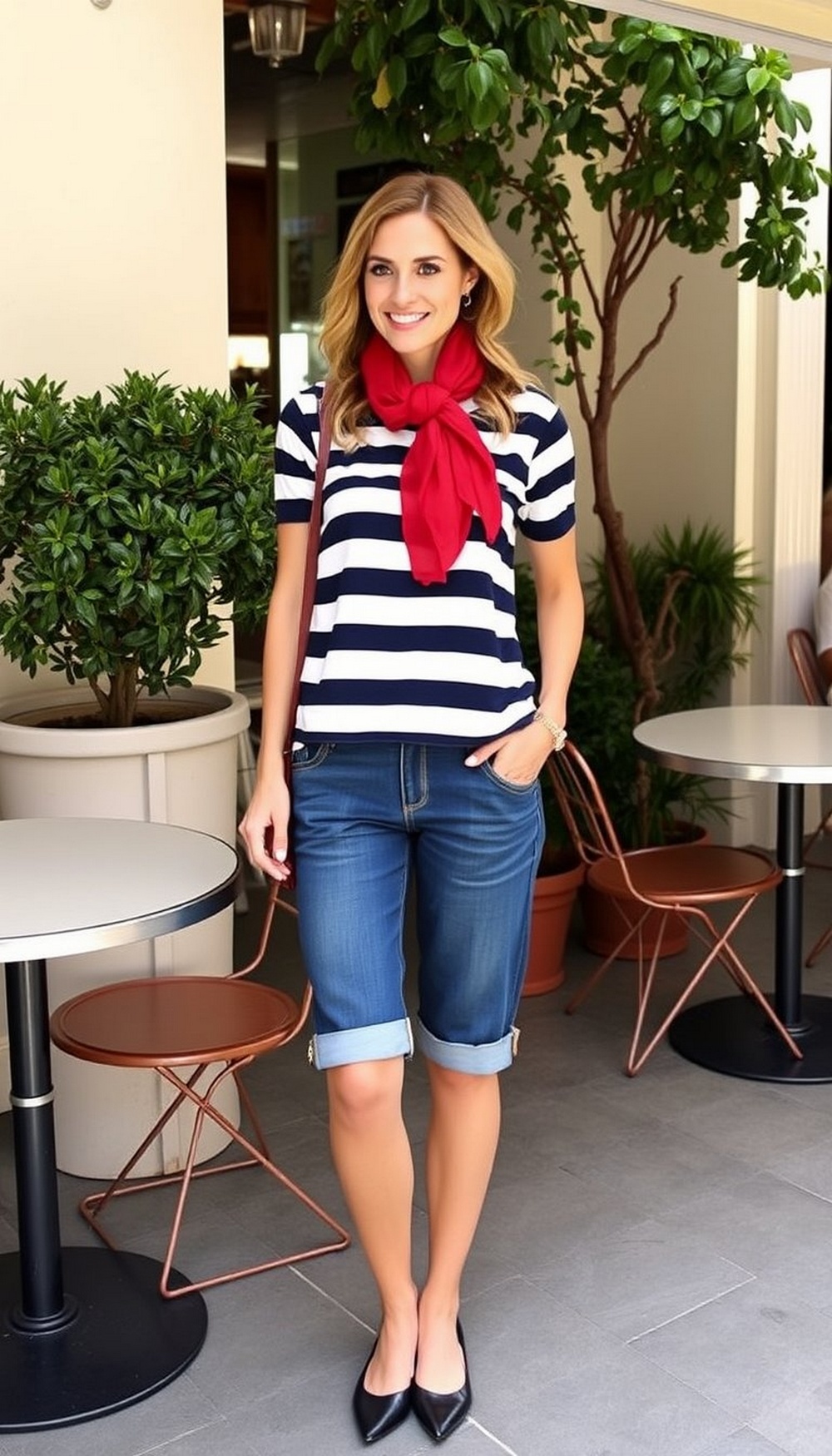 Striped Breton Top & Ballet Flats