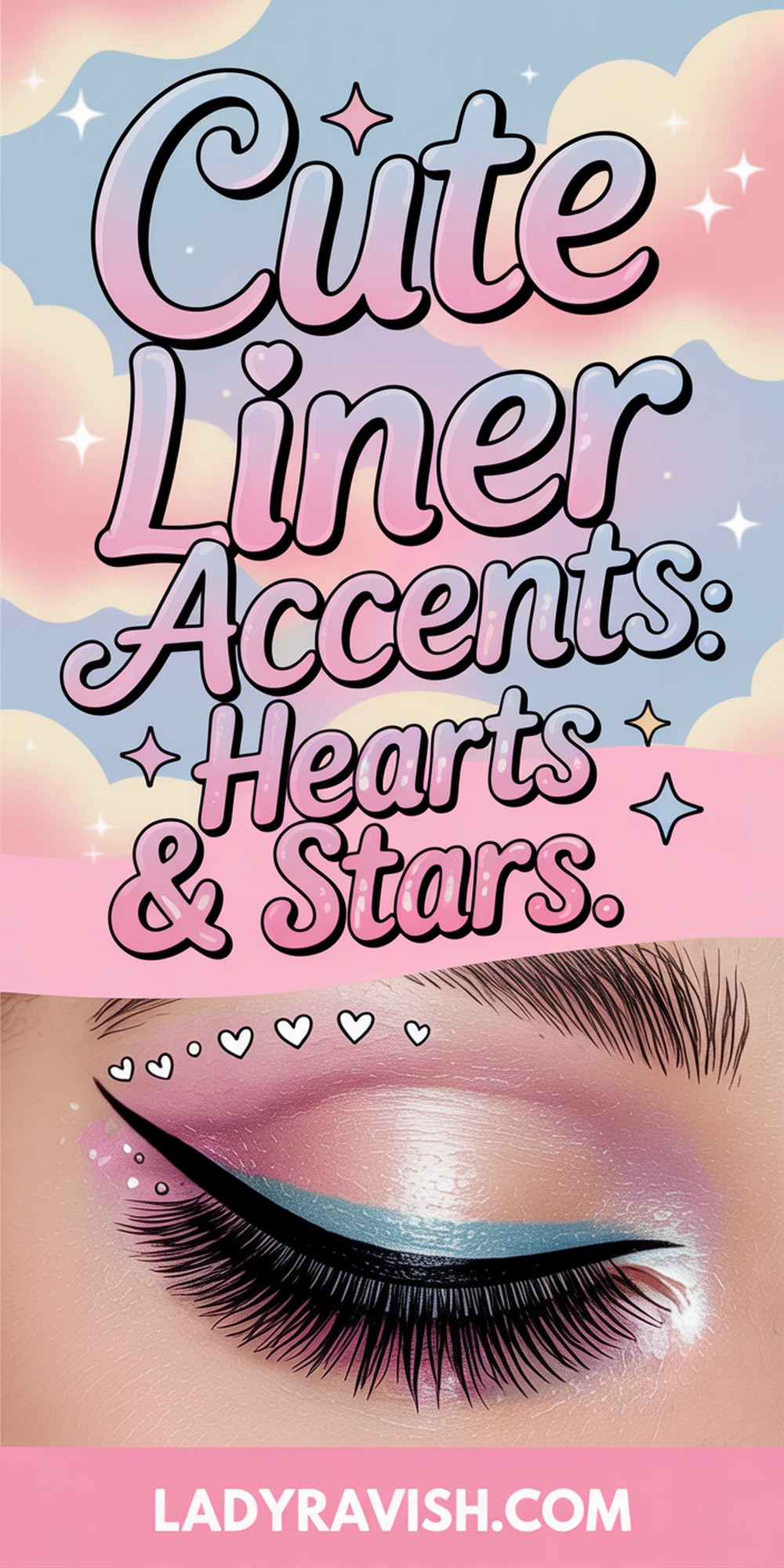Tiny Hearts or Stars as Liner Accents