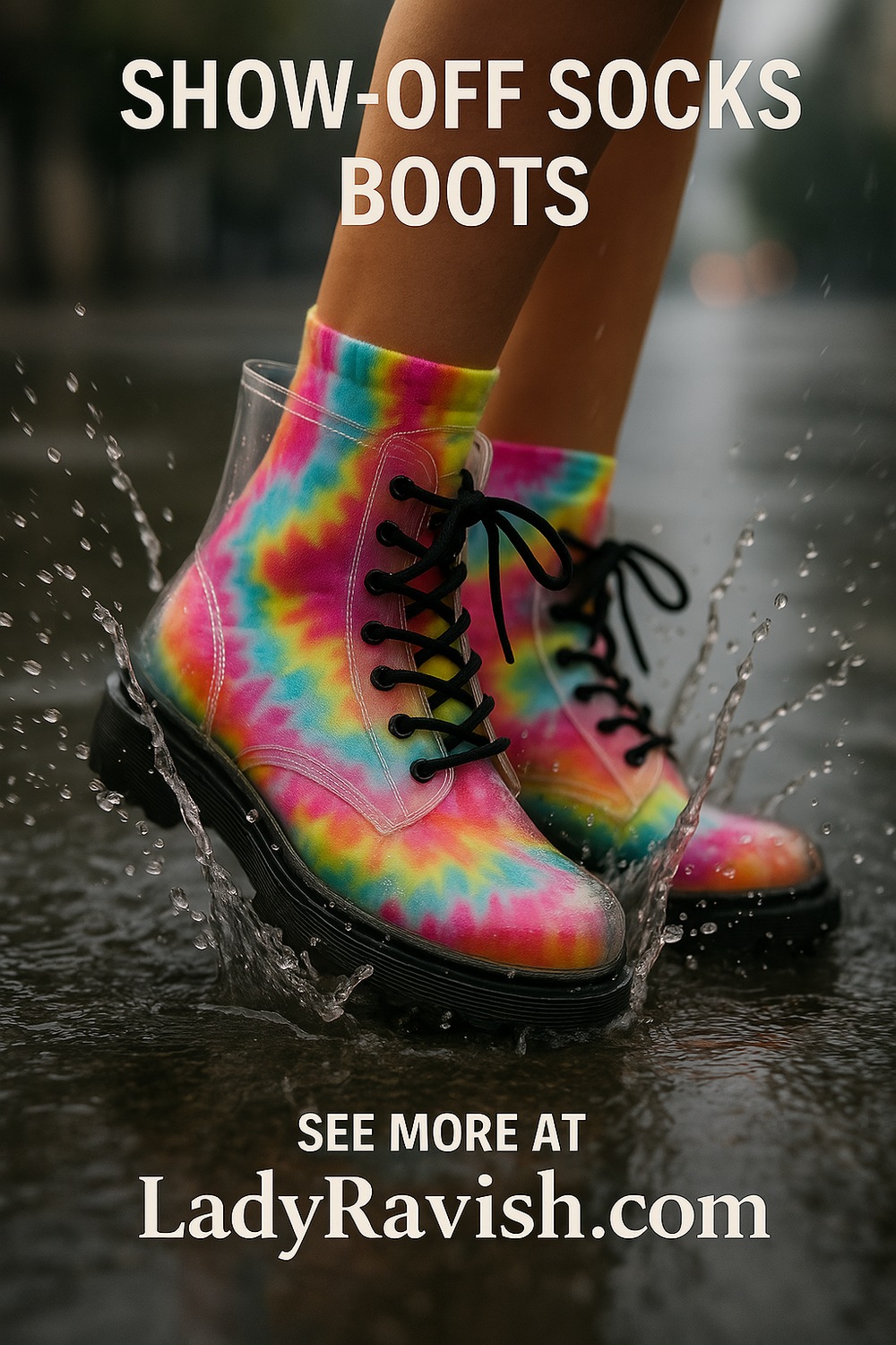 Transparent Jelly Combat Boots