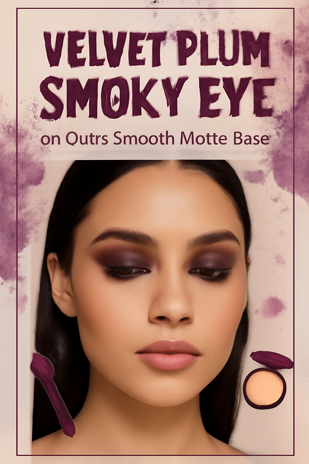 Velvet Plum Smoky Eye on Oura Smooth Matte Base