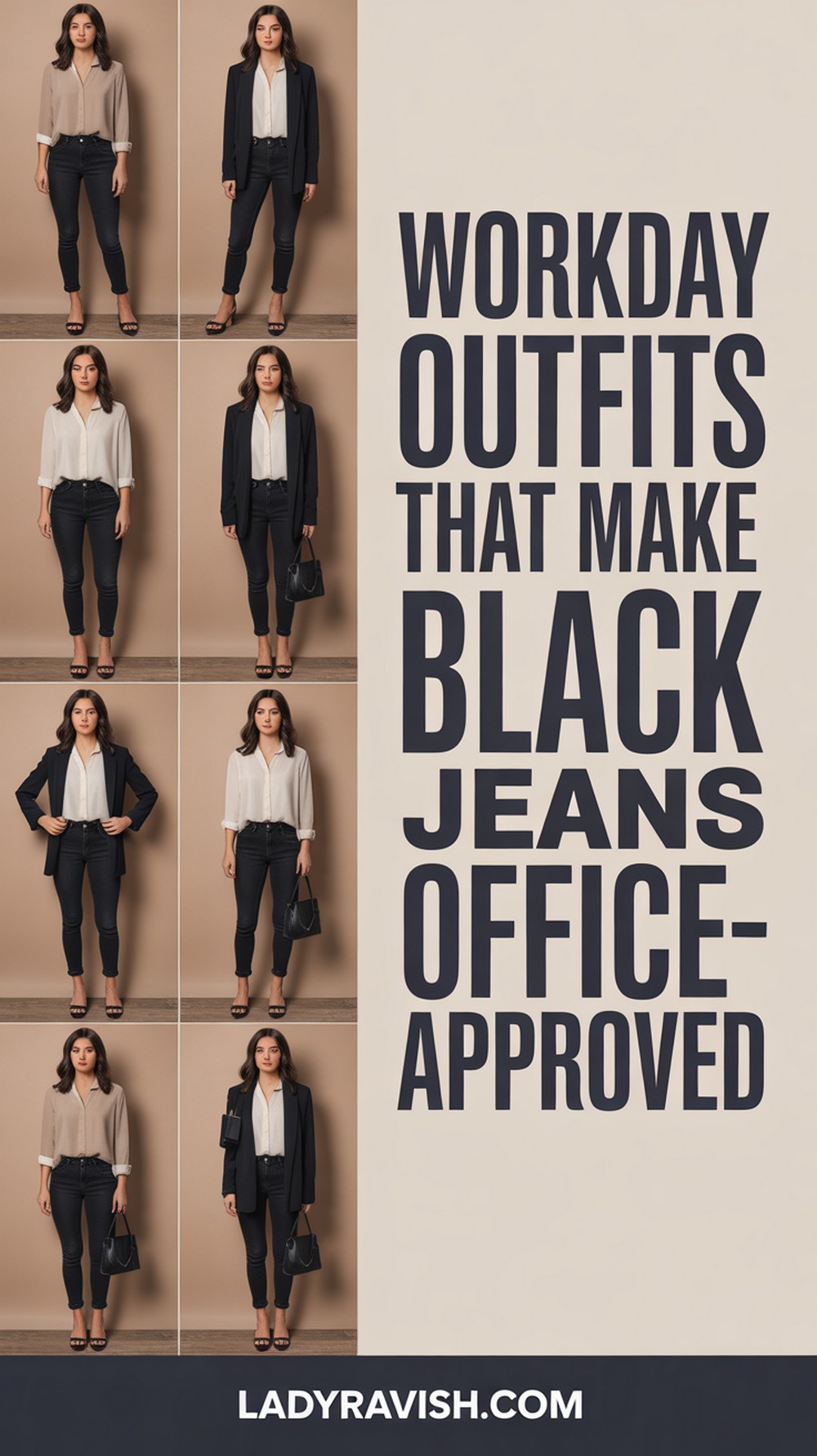 Workday Outfits That Make Black Jeans Office Approved