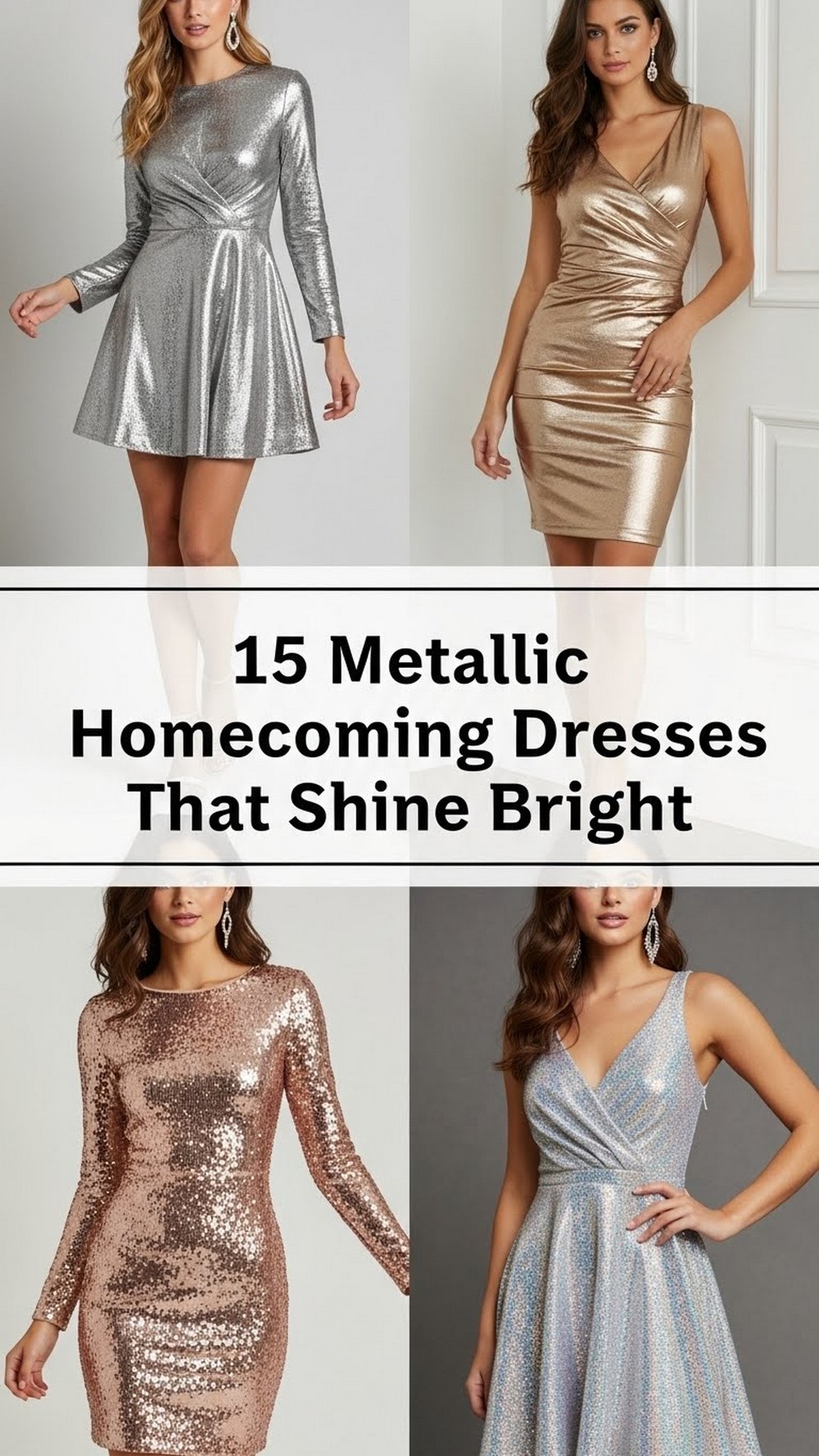 Metallic Homecoming Dresses That Shine Bright