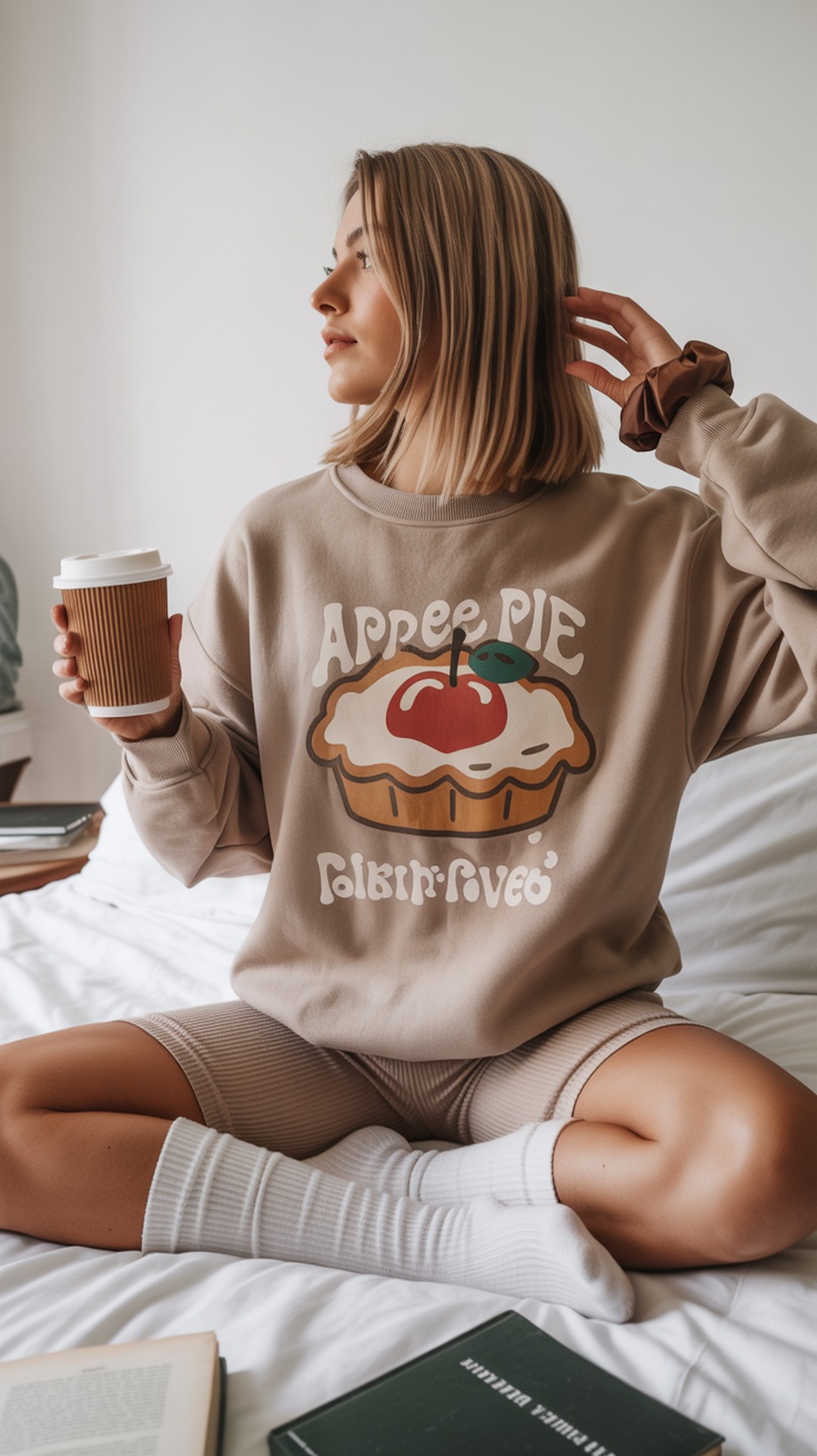 Apple Pie Sweatshirt and Biker Shorts