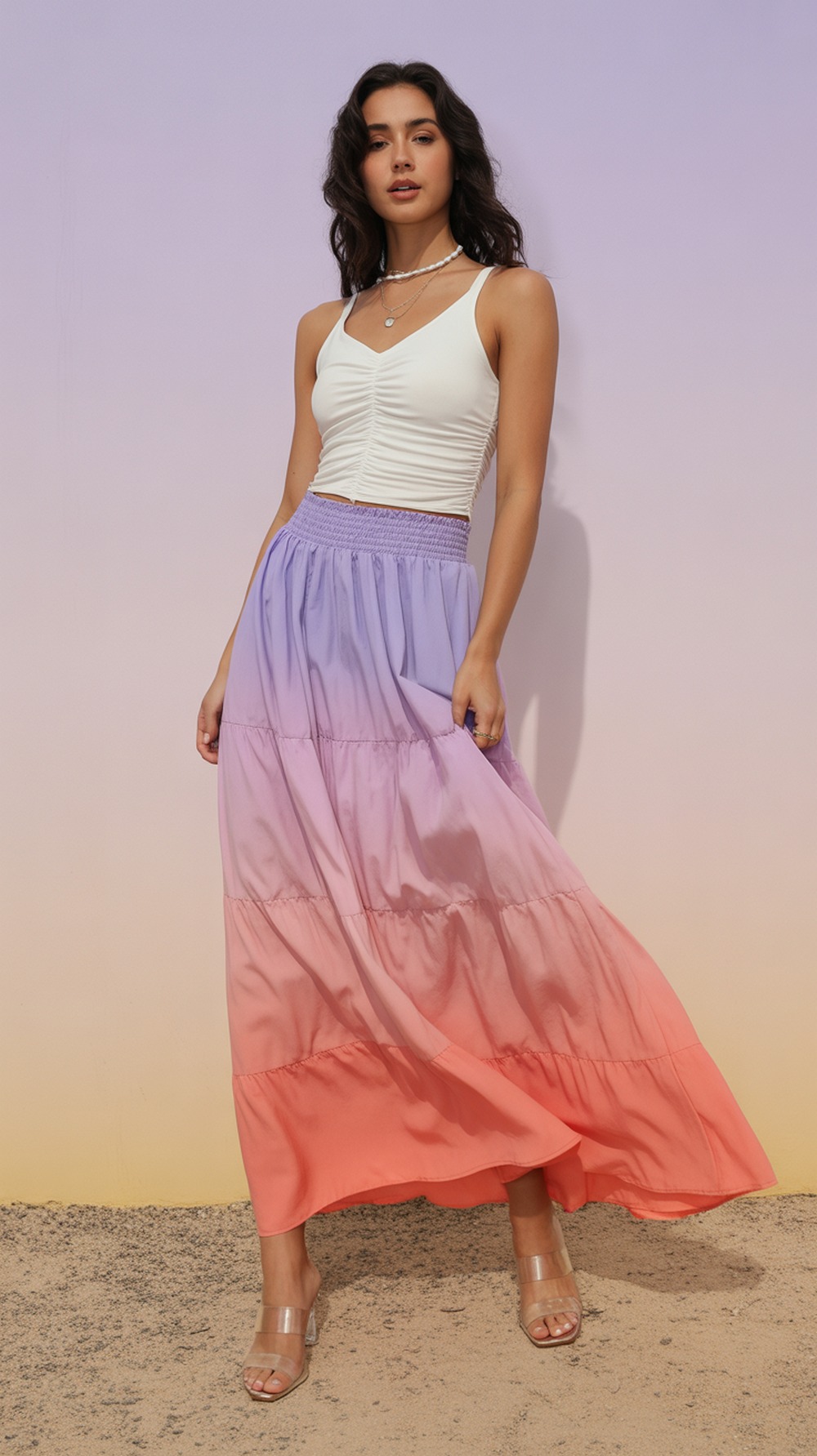 Aura Fit with Ombre Maxi Skirt