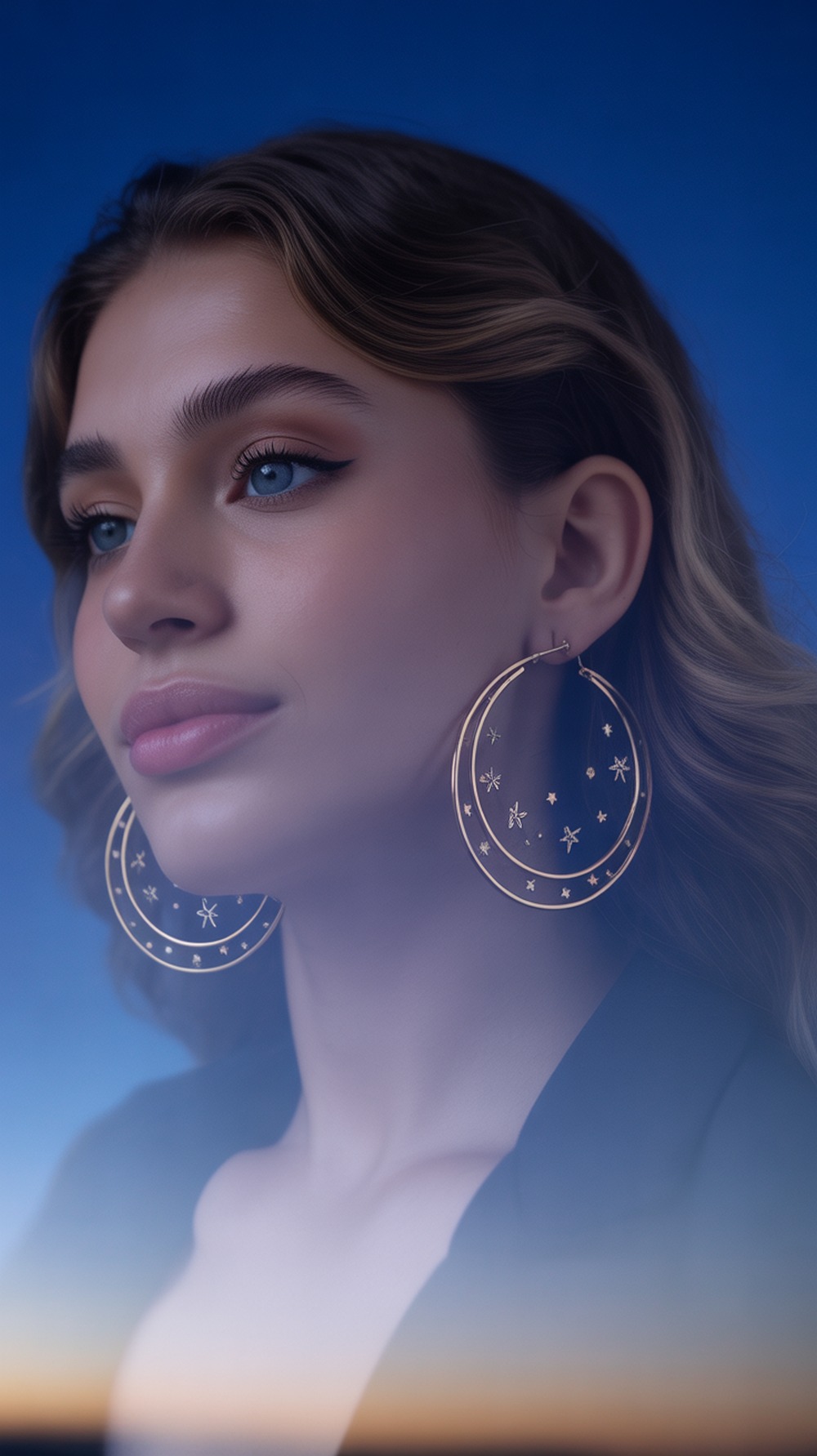 Celestial Gold Hoop Earrings