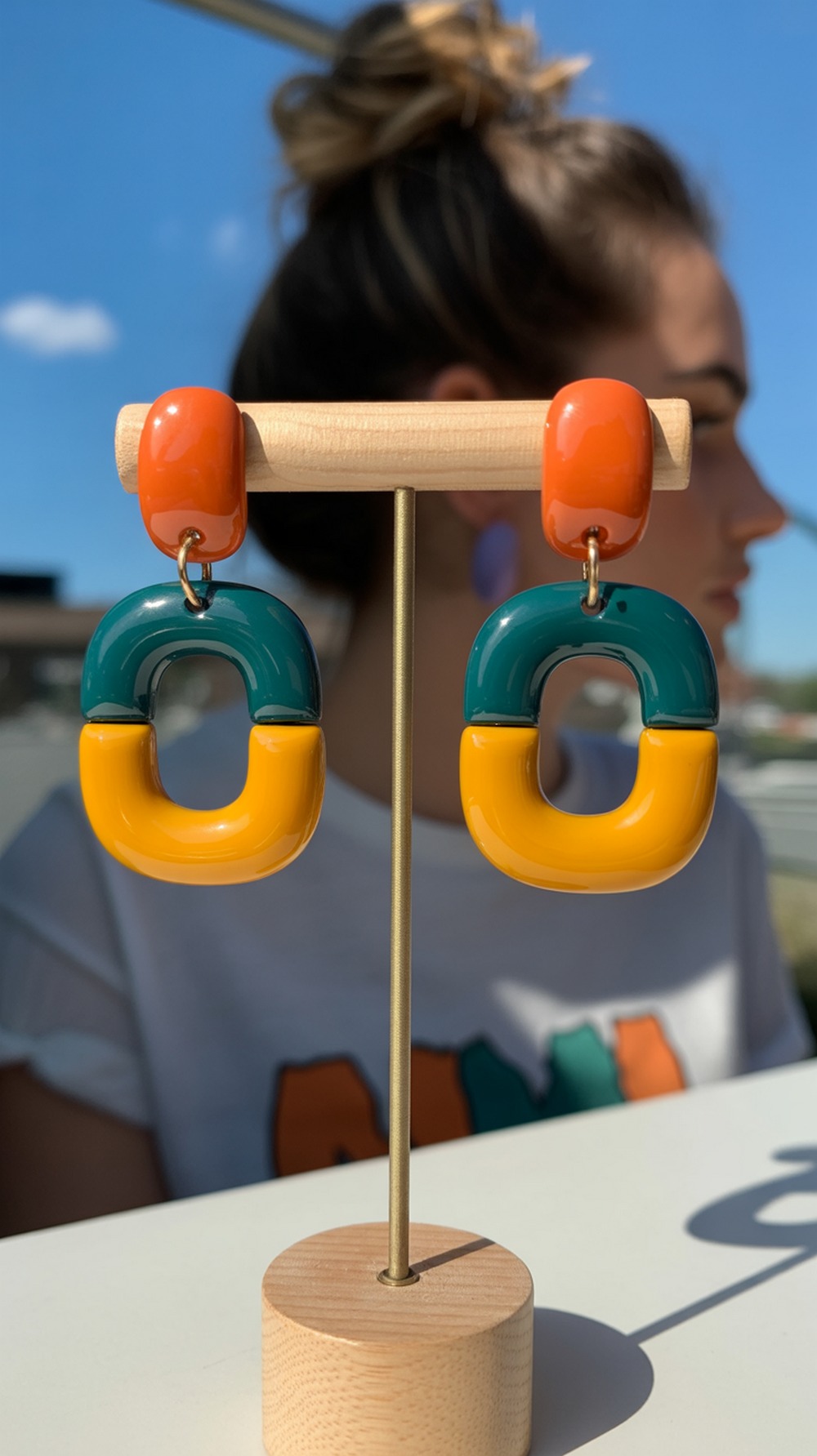 Chunky Resin Statement Earrings