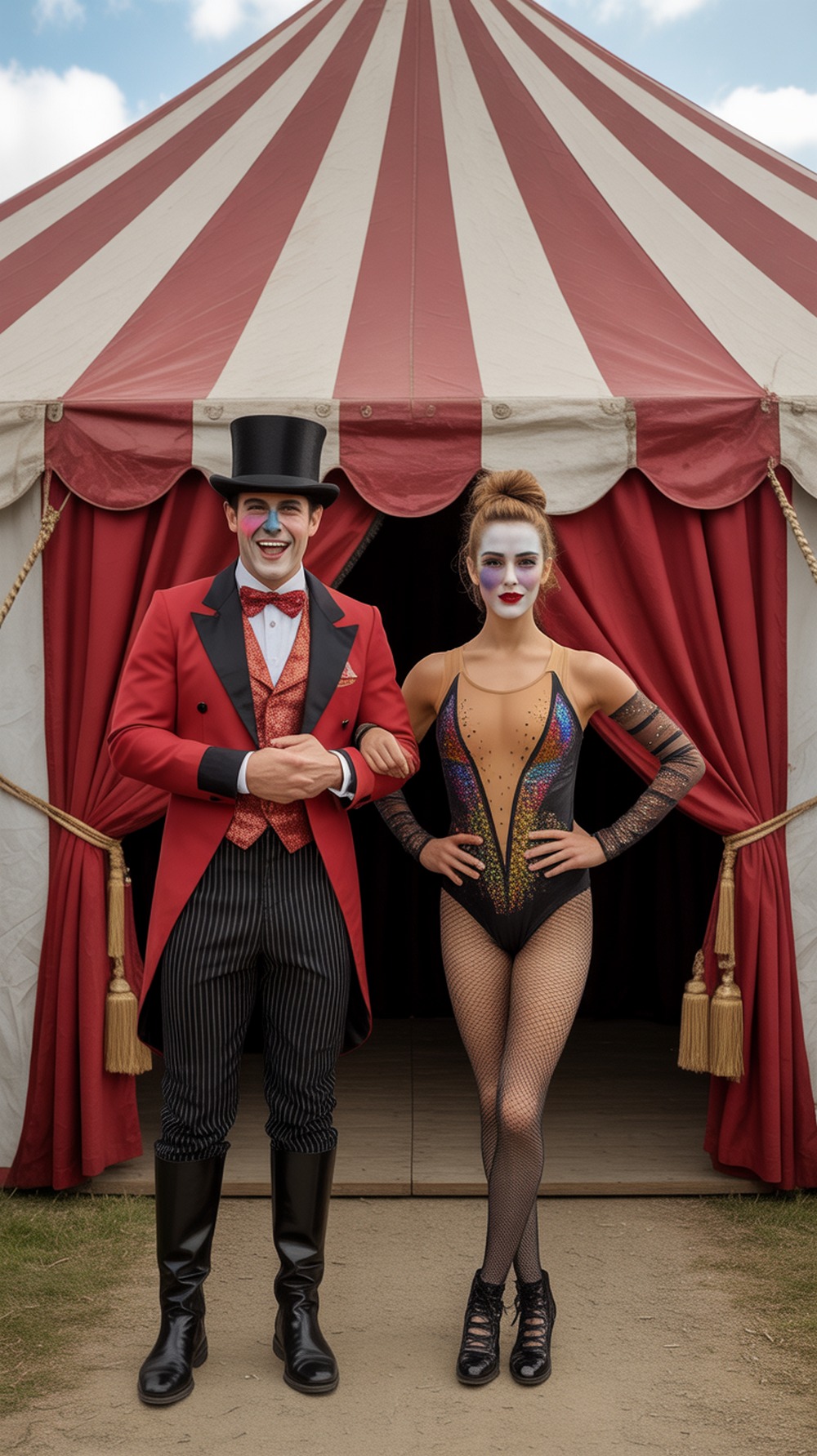 Circus Ringmaster and Acrobat Halloween Costume