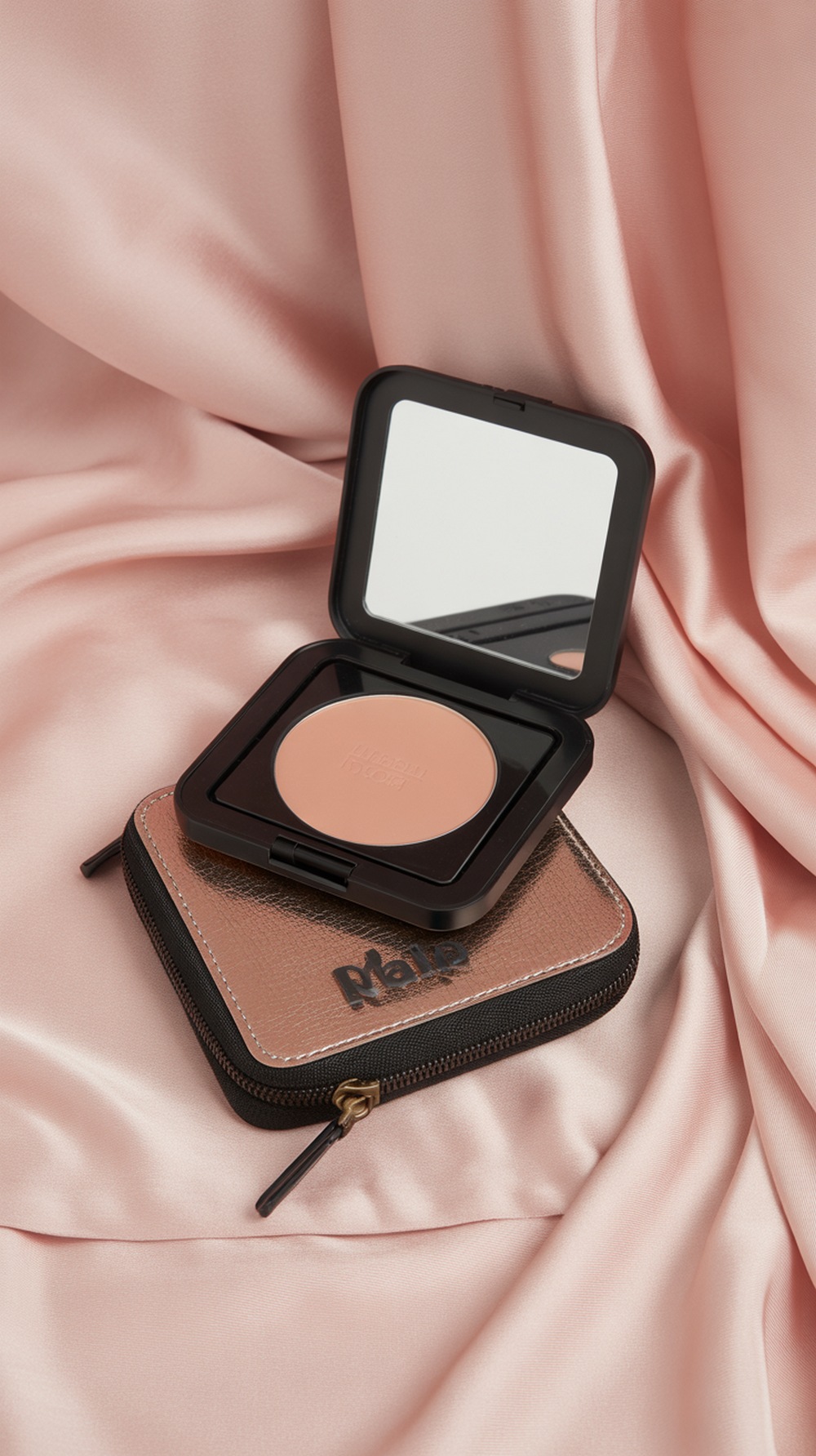 Compact Mirror Built In Pouch