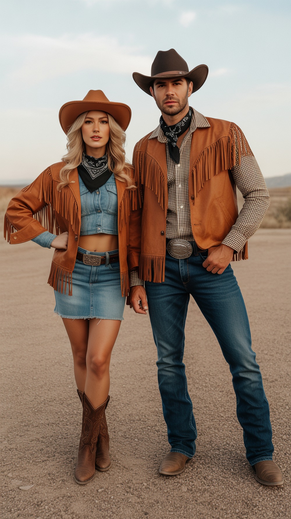 Cowboy and Cowgirl Retro Halloween Costume