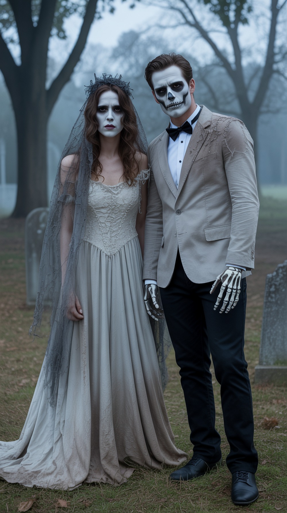 Ghostly Bride and Groom Halloween Costume