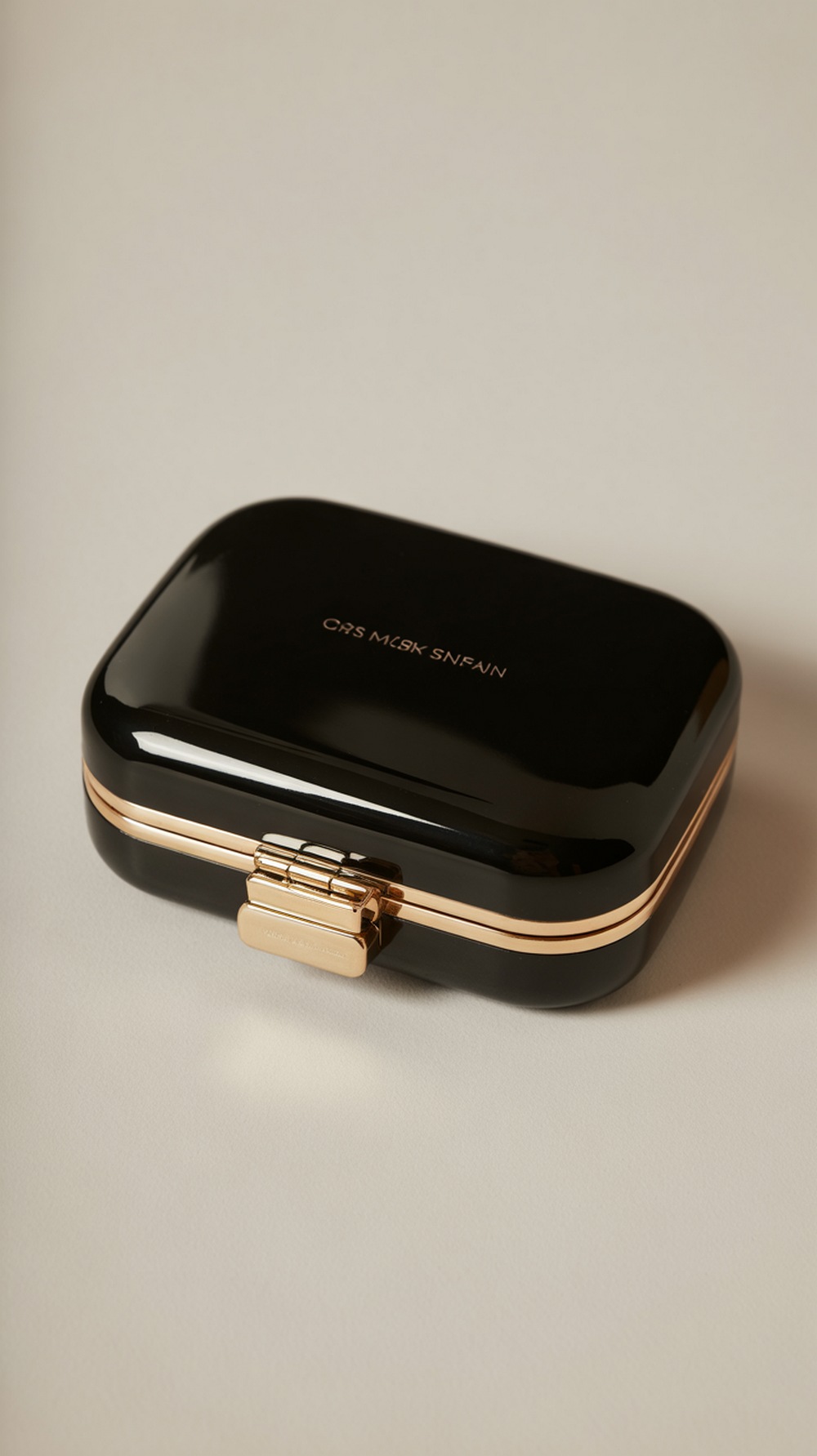 Glossy Black Travel Compact Case