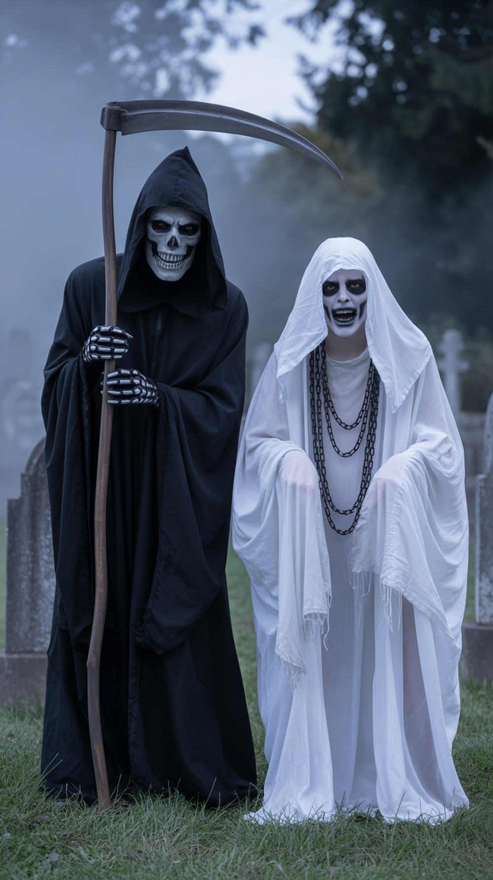 Grim Reaper and Lost Soul Halloween Costume
