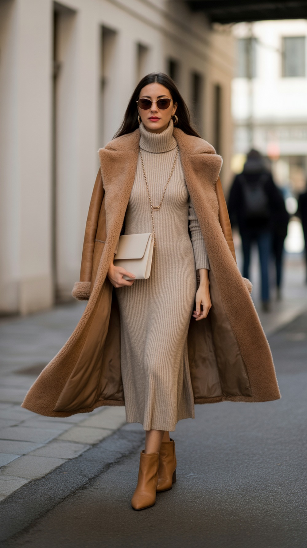 How to Nail Monochrome Outfits with Shearling