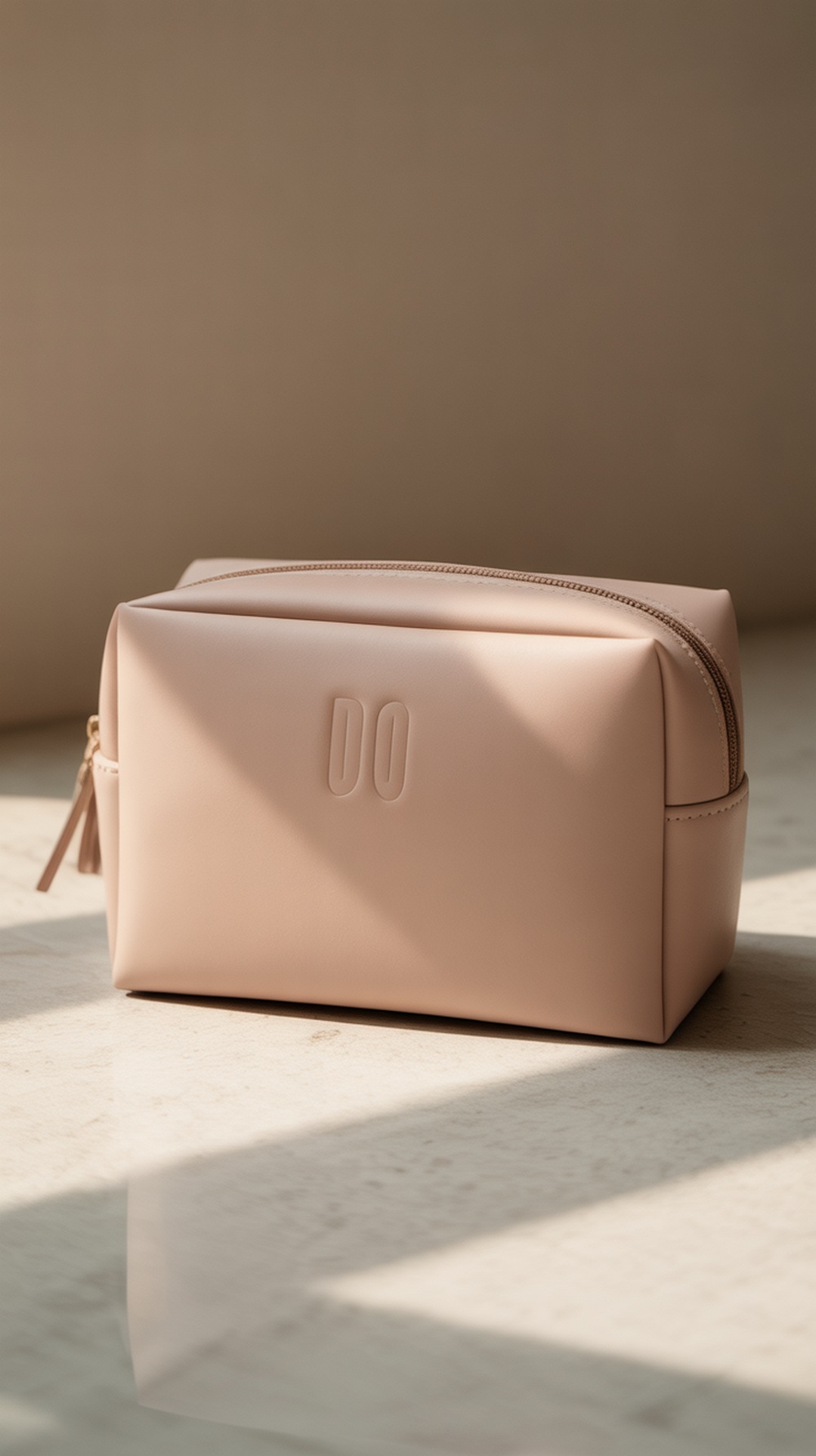 Minimalist Nude Tone Makeup Bag