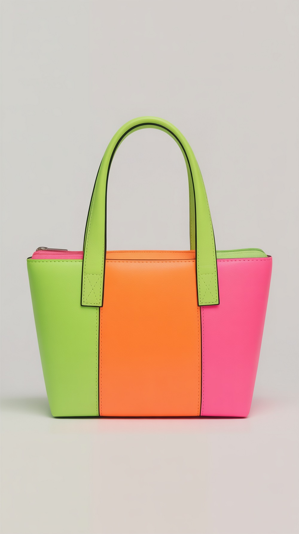 Neon Color Block Makeup Tote