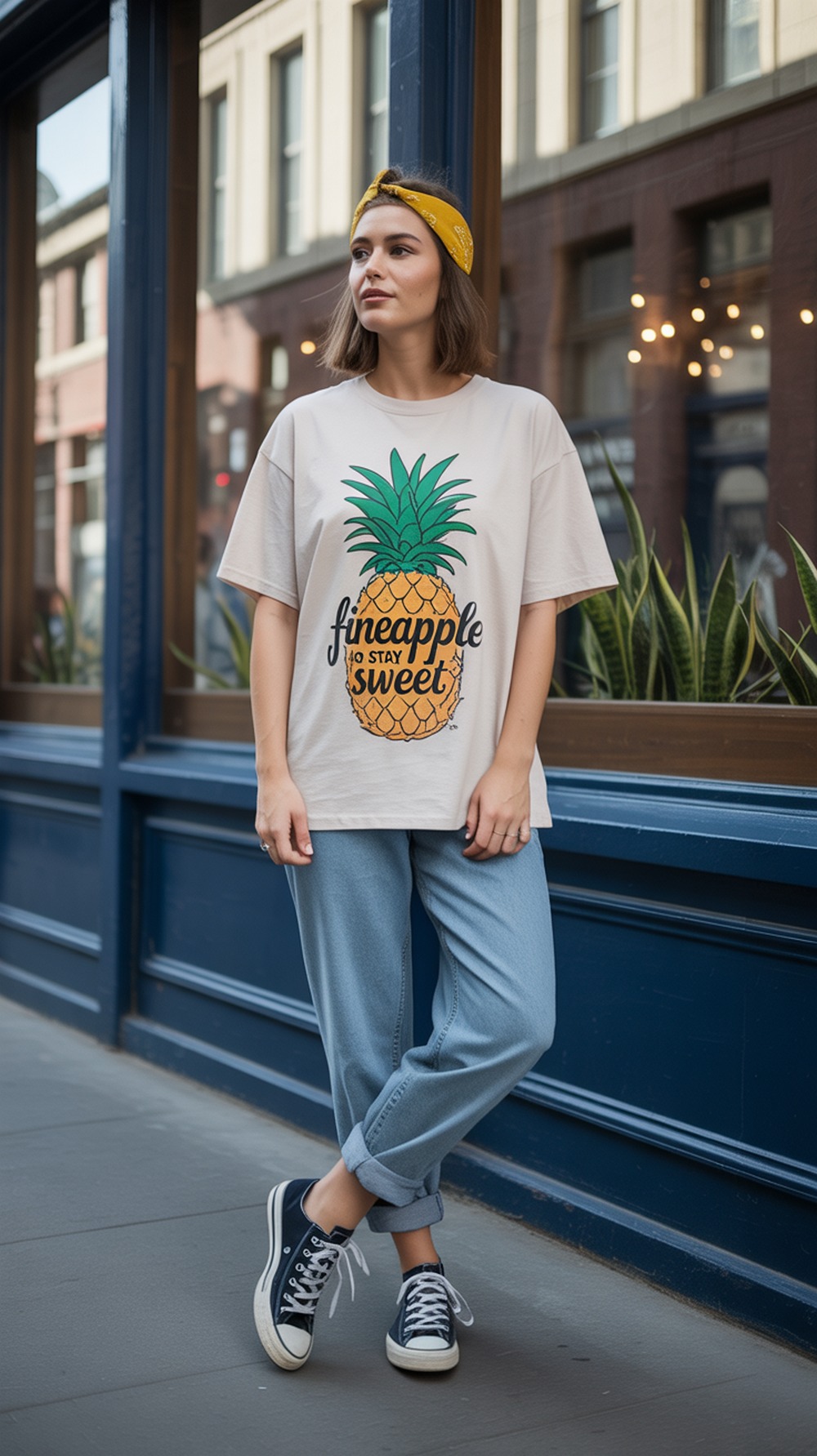 Pineapple Slogan Graphic Shirt