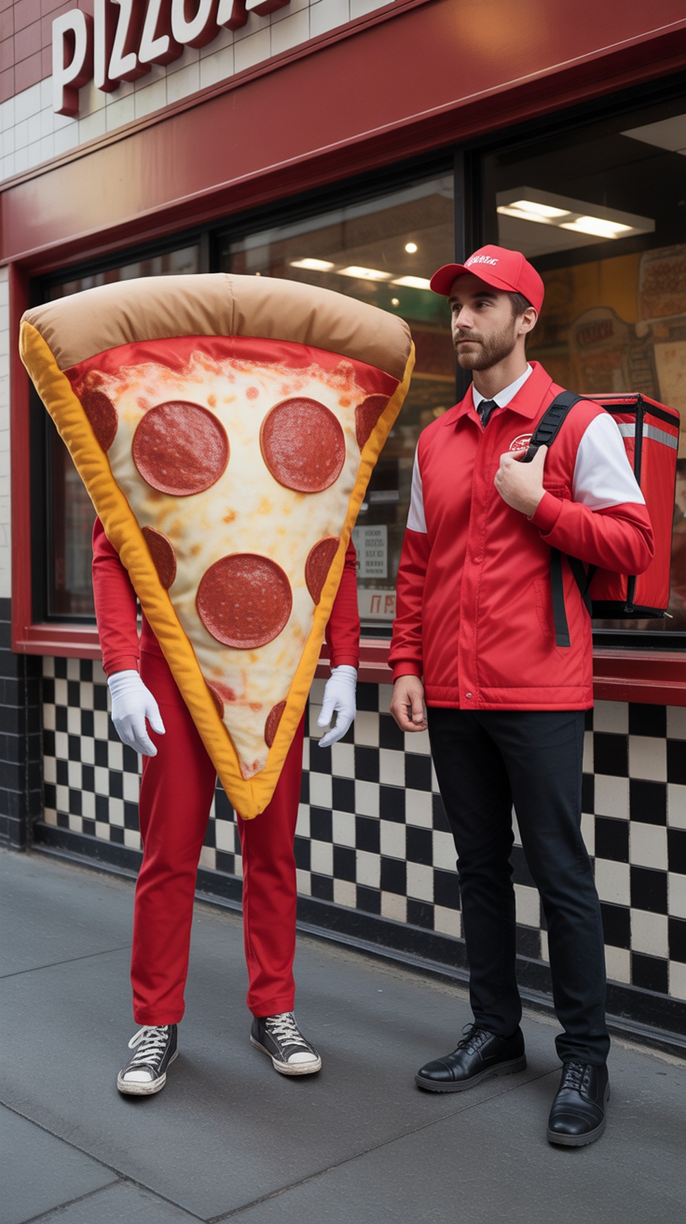 Pizza Slice and Delivery Driver Halloween Costume