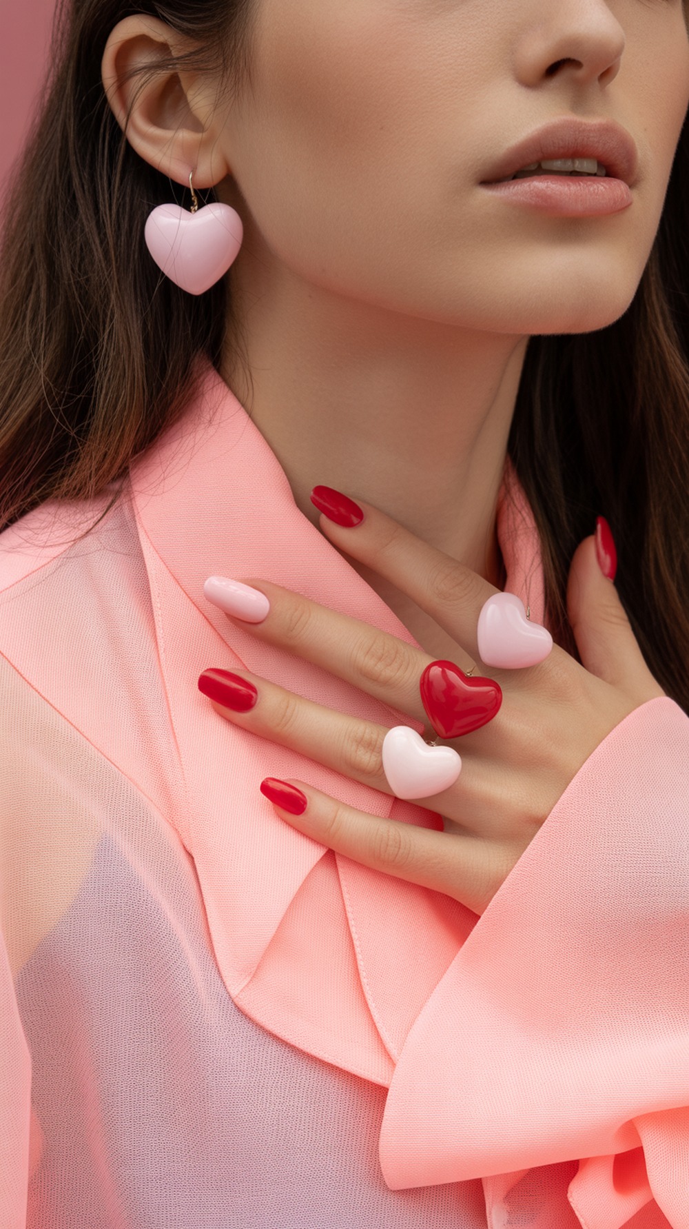 Puffy Heart Drop Earrings