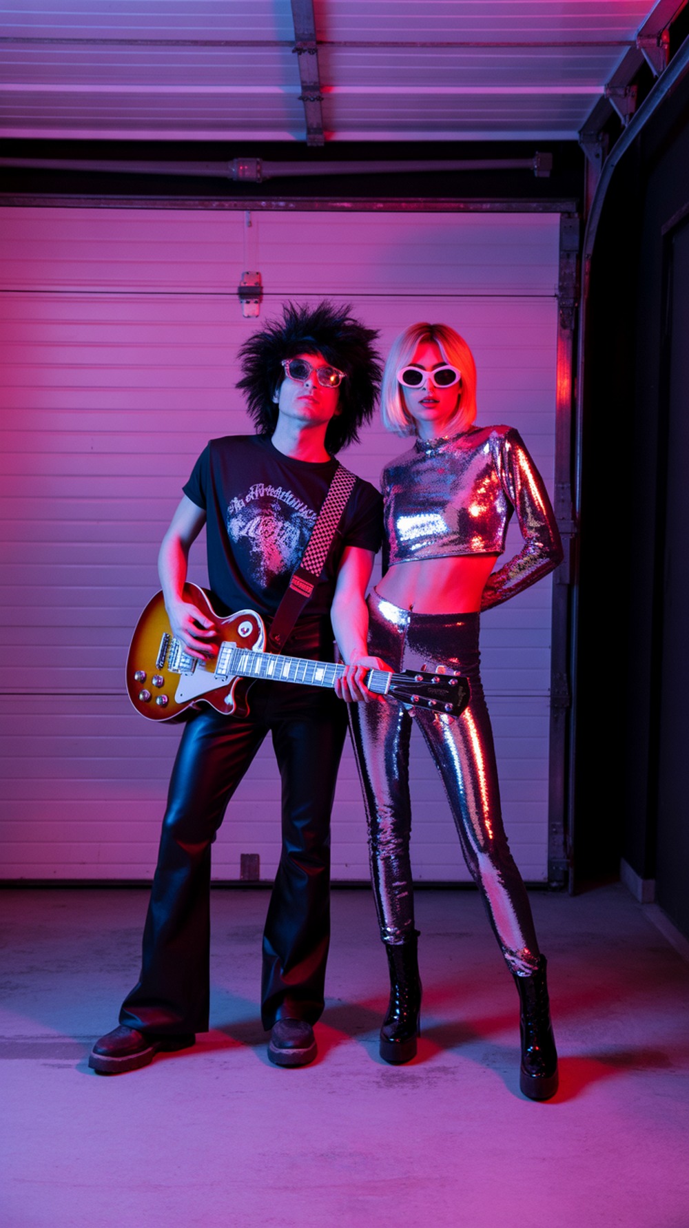 Retro Rockstar Duo Halloween Costume