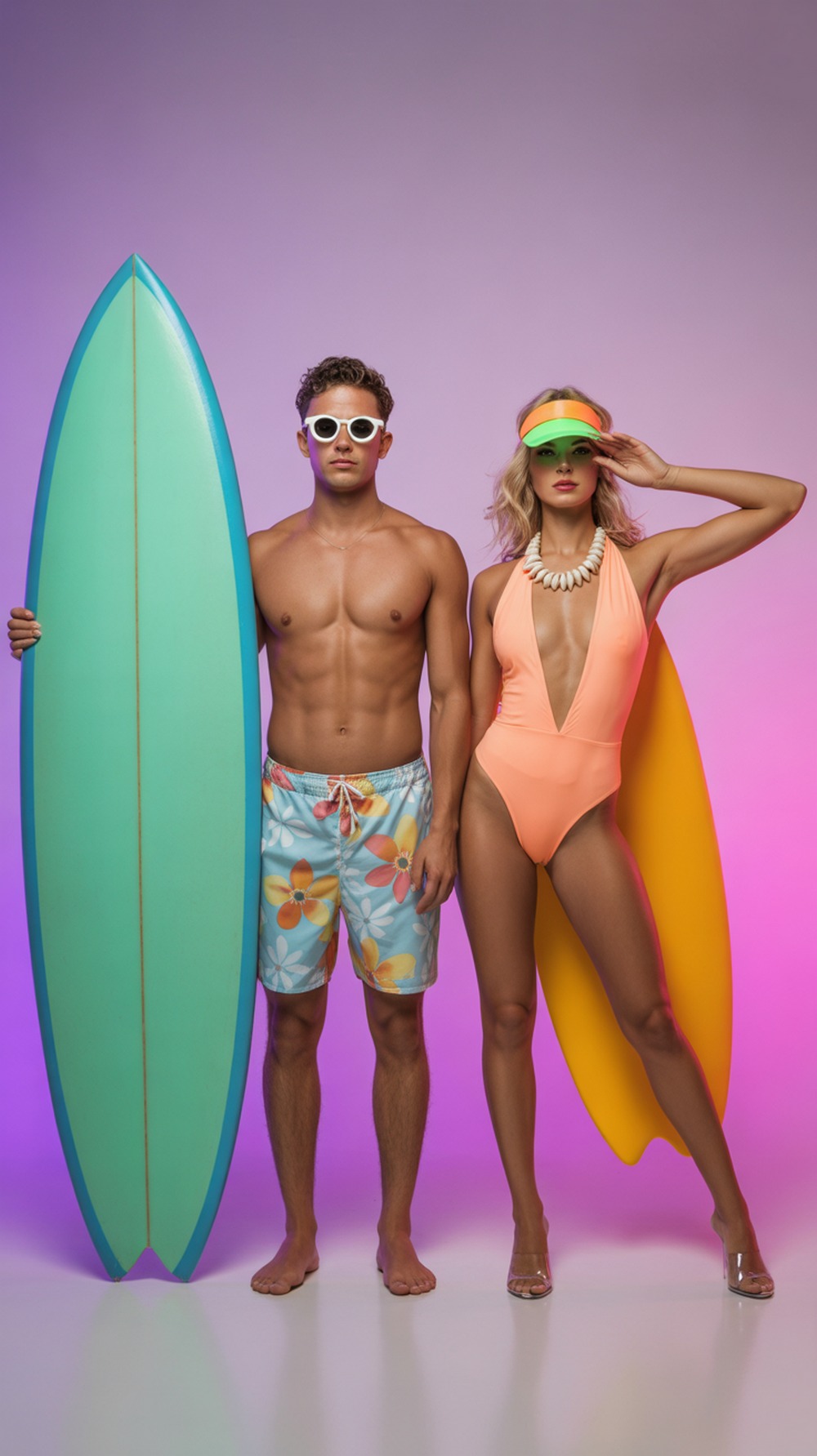 Retro Surfer and Beach Babe Halloween Costume