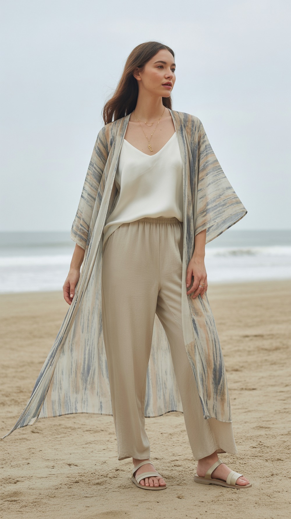 Serene Aura Fit with Flowy Kimono