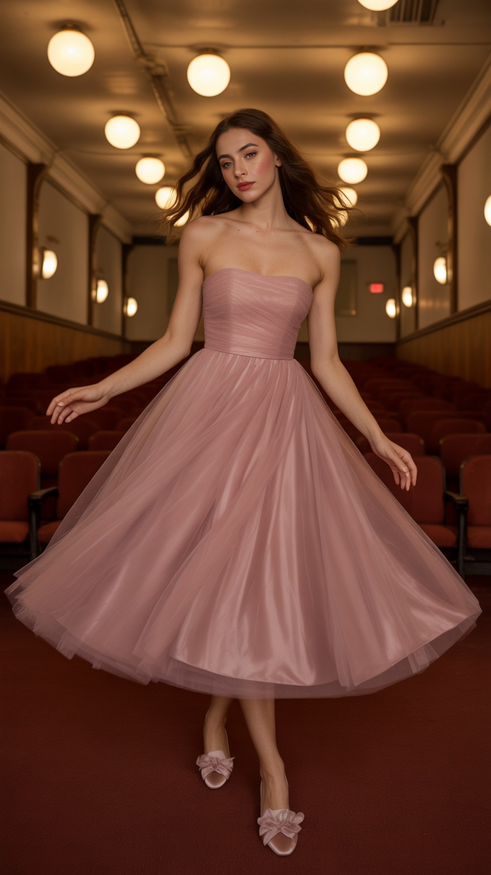 Strapless Flare Tulle Homecoming Dress