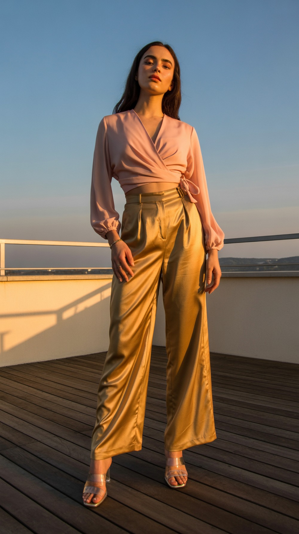 Sunrise Aura Look in Peach and Gold