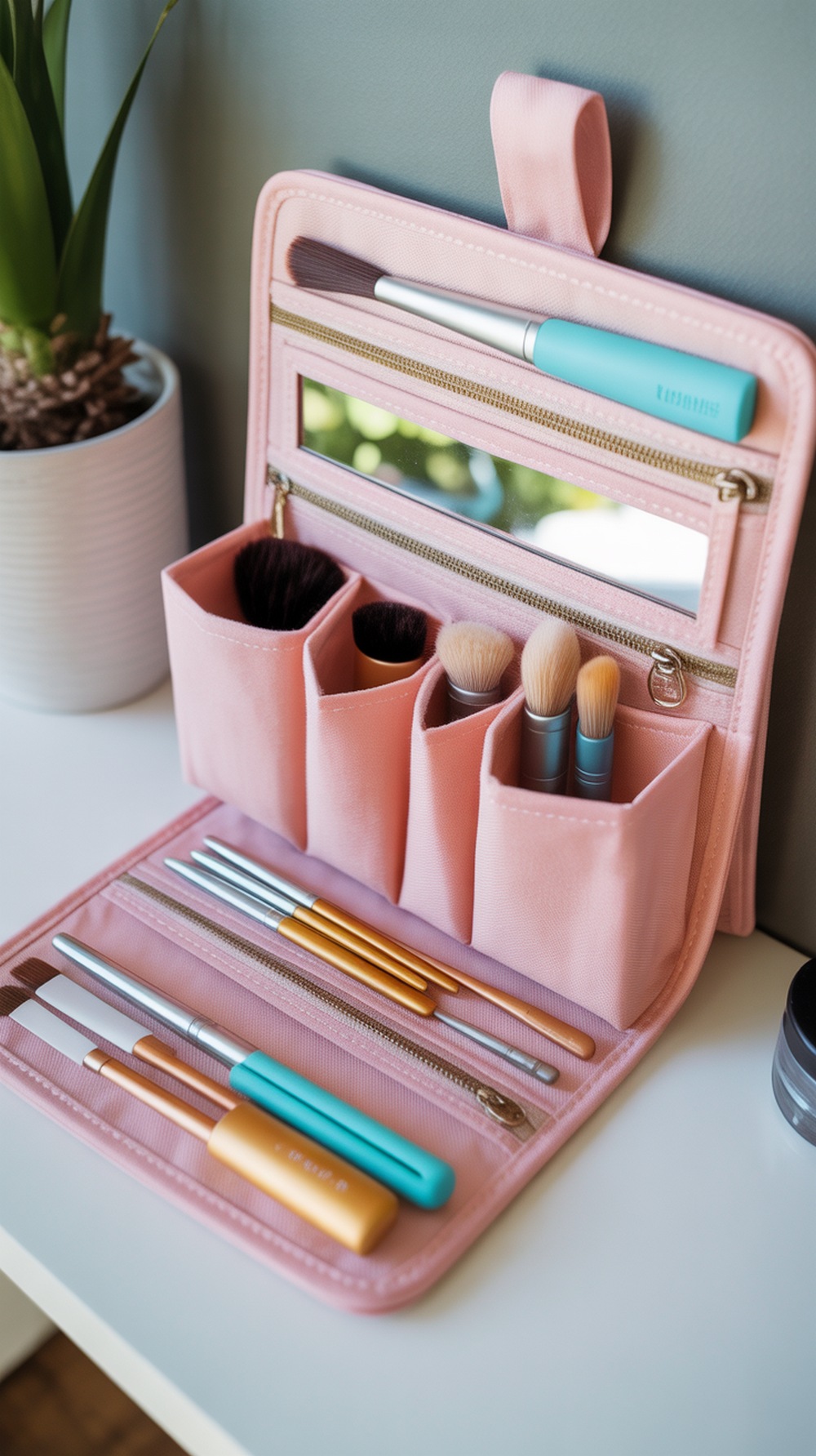 Velcro Wrap Up Cosmetic Holder